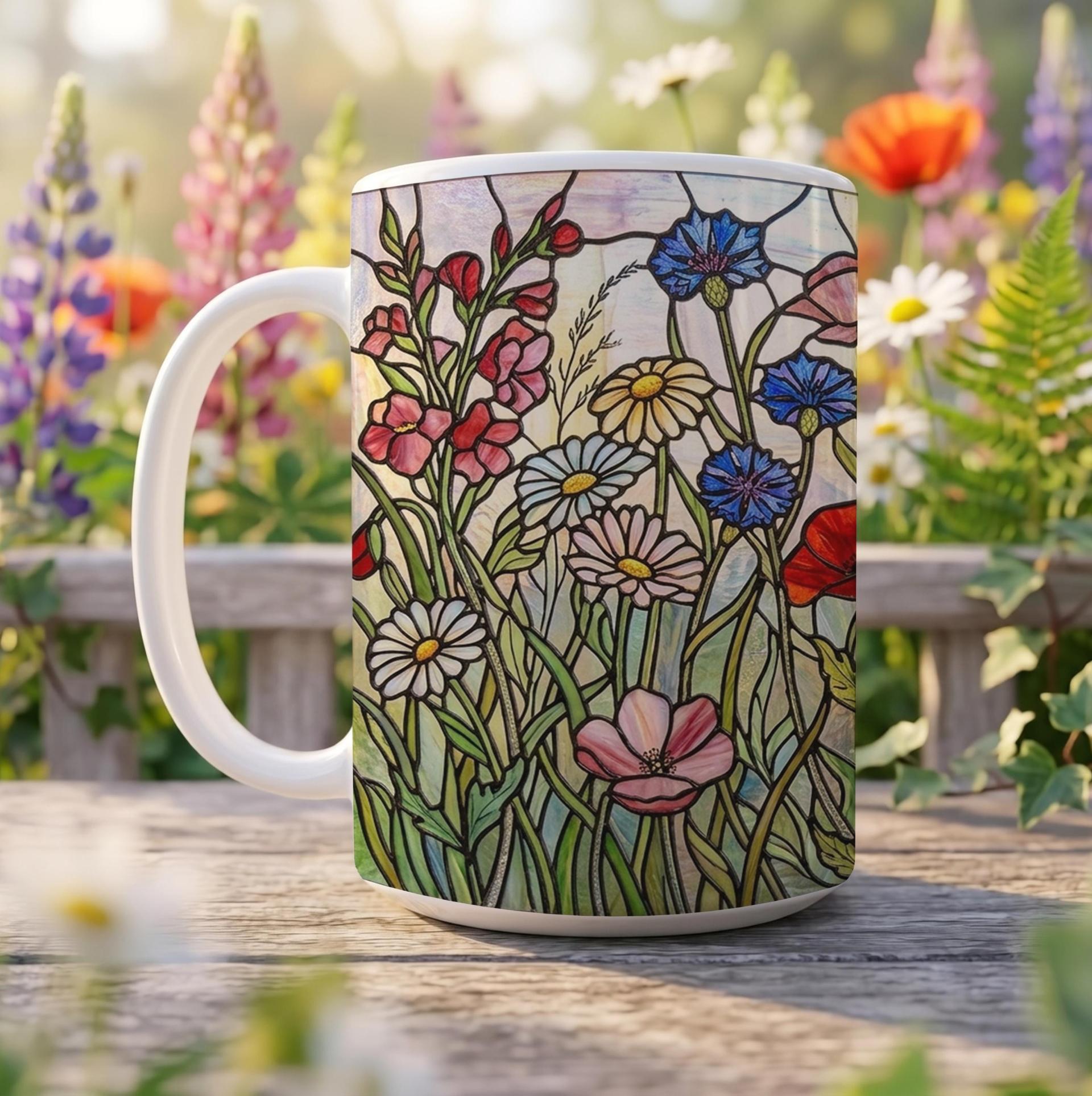 Floral Cups -  Large and Small Ceramic Mugs