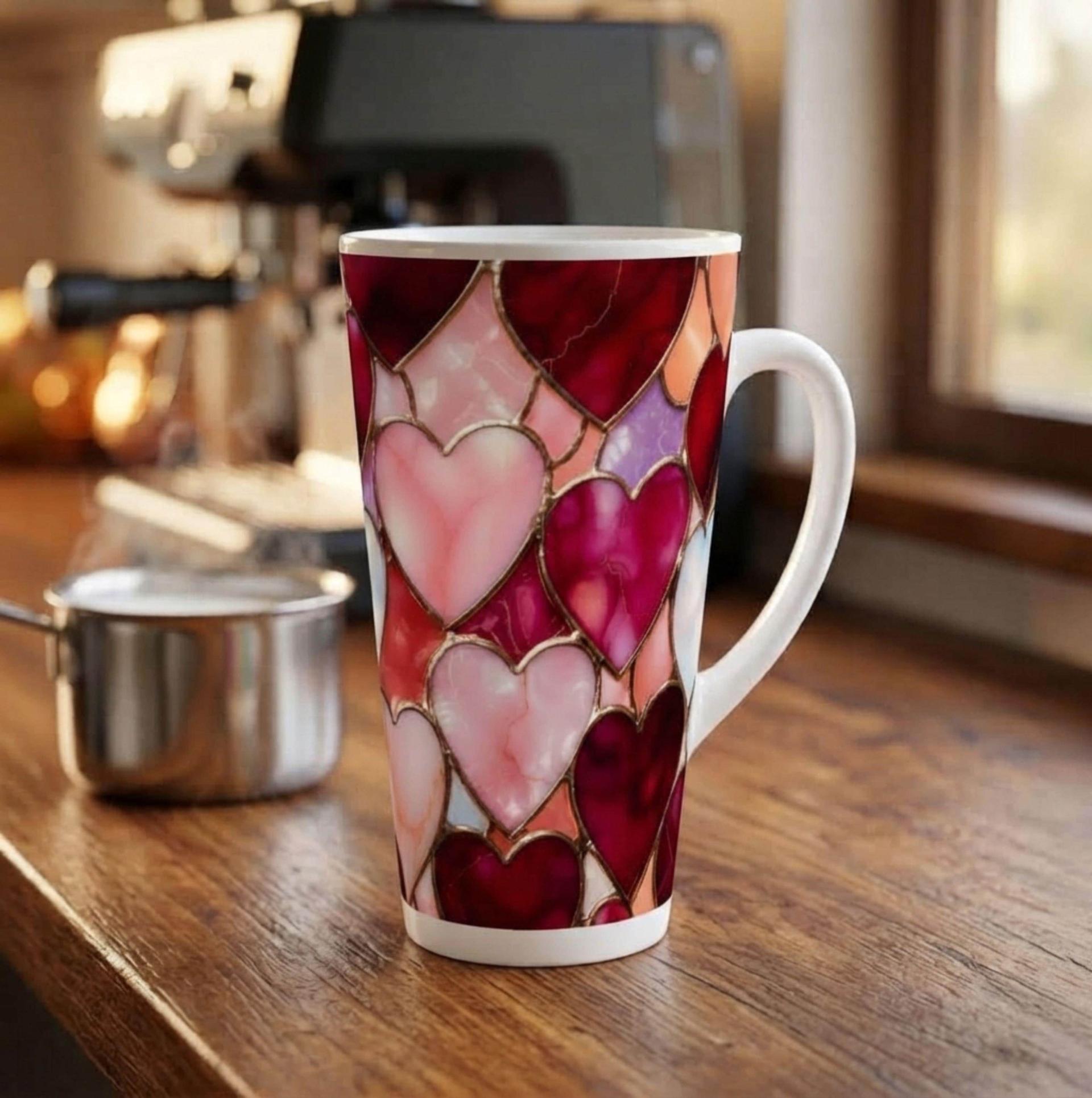 Latte 17oz Ceramic Mug - Coffee or Tea Cup, Extra Tall