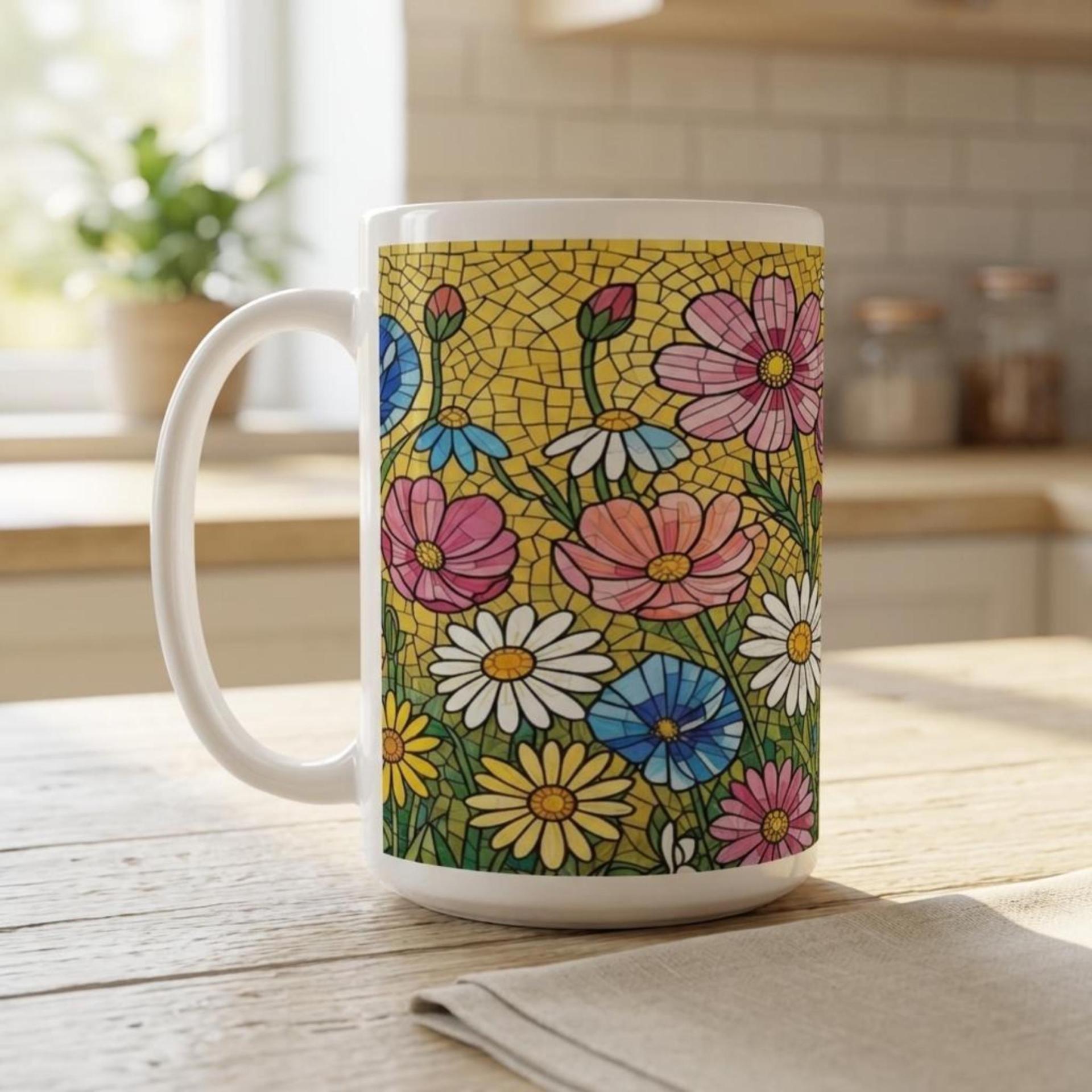 Floral Cups -  Large and Small Ceramic Mugs