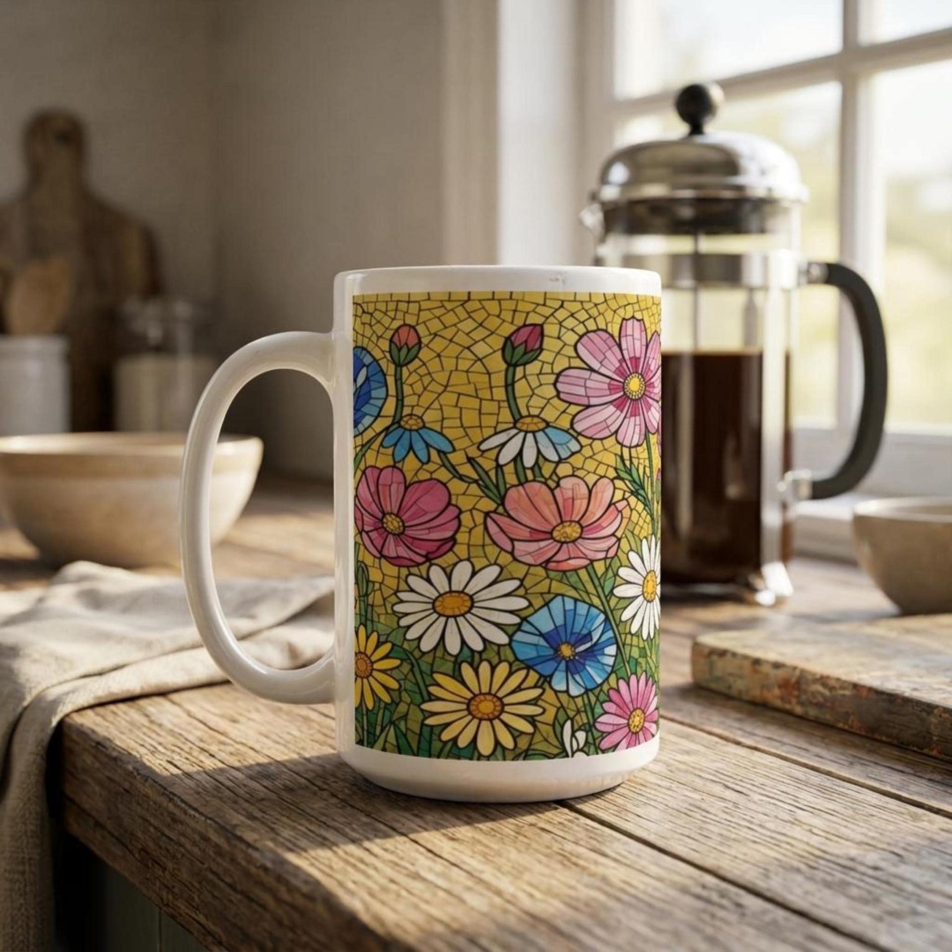 Floral Cups -  Large and Small Ceramic Mugs