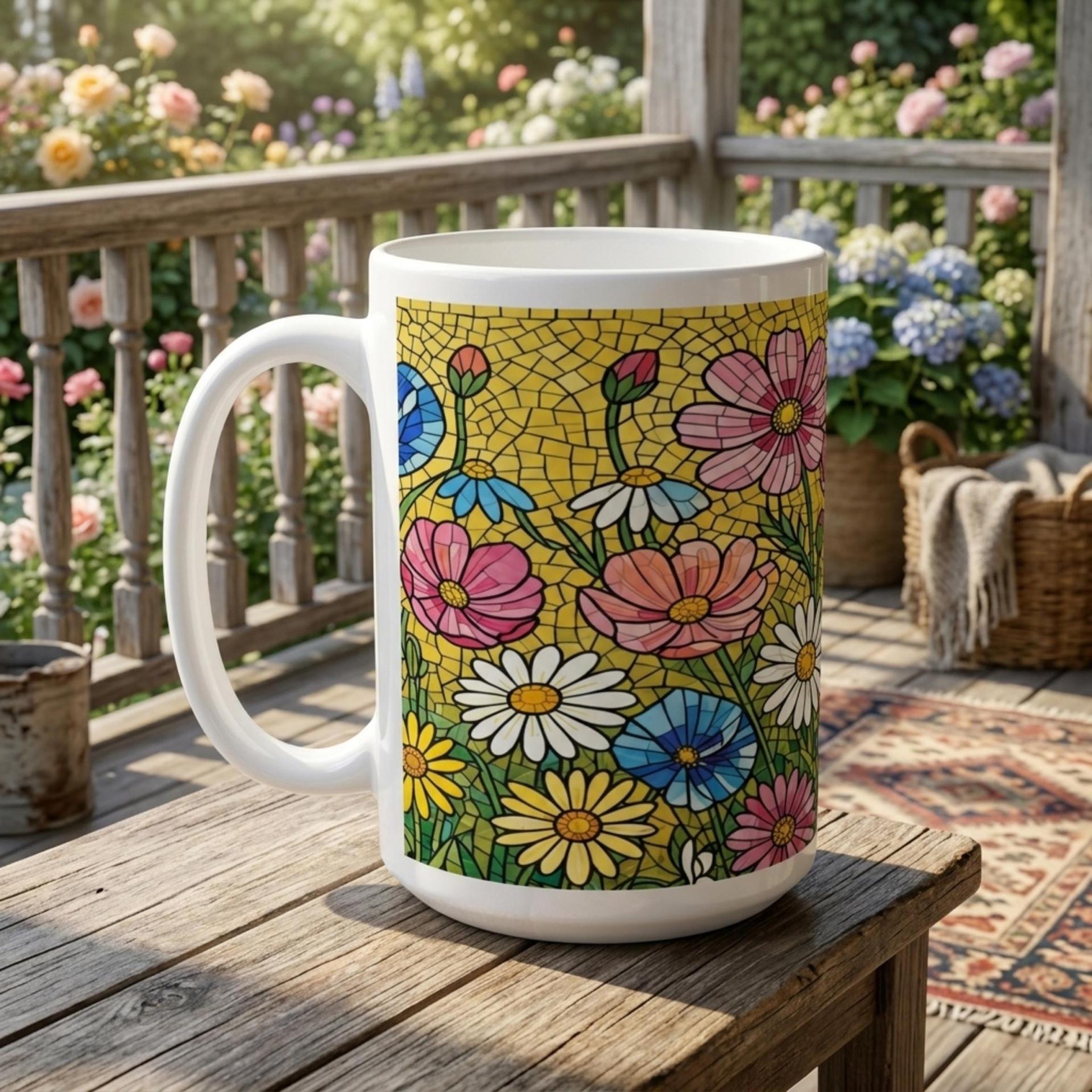 Floral Cups -  Large and Small Ceramic Mugs