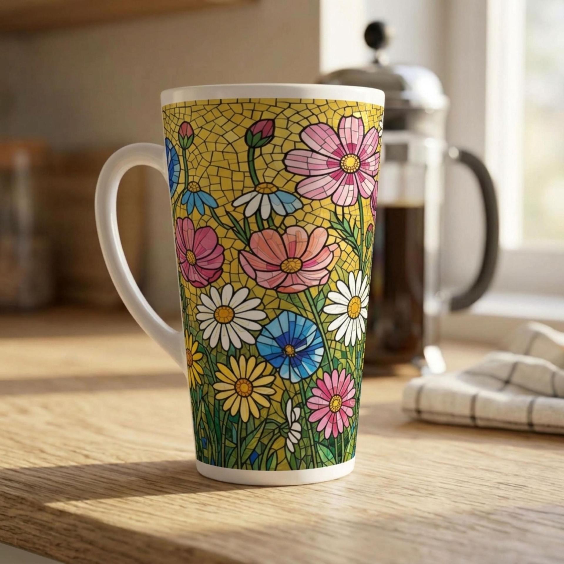 Latte 17oz Ceramic Mug - Coffee or Tea Cup, Extra Tall