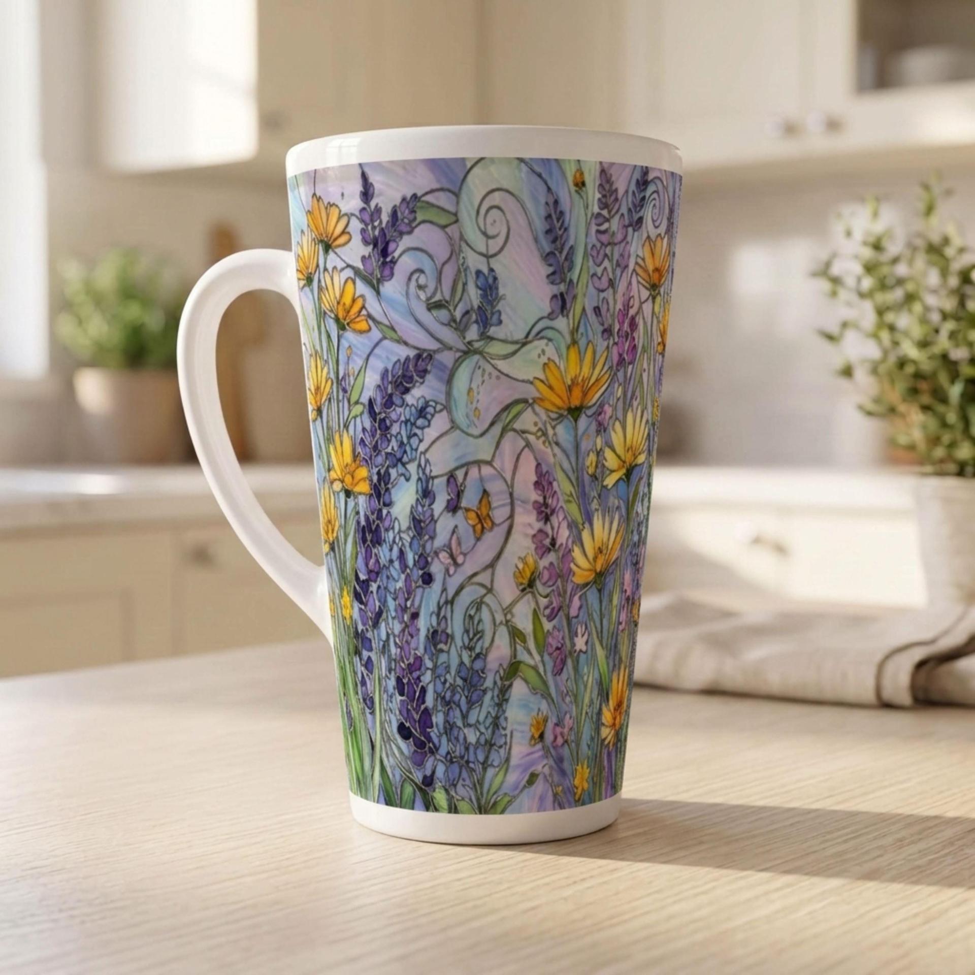 Latte 17oz Ceramic Mug - Coffee or Tea Cup, Extra Tall