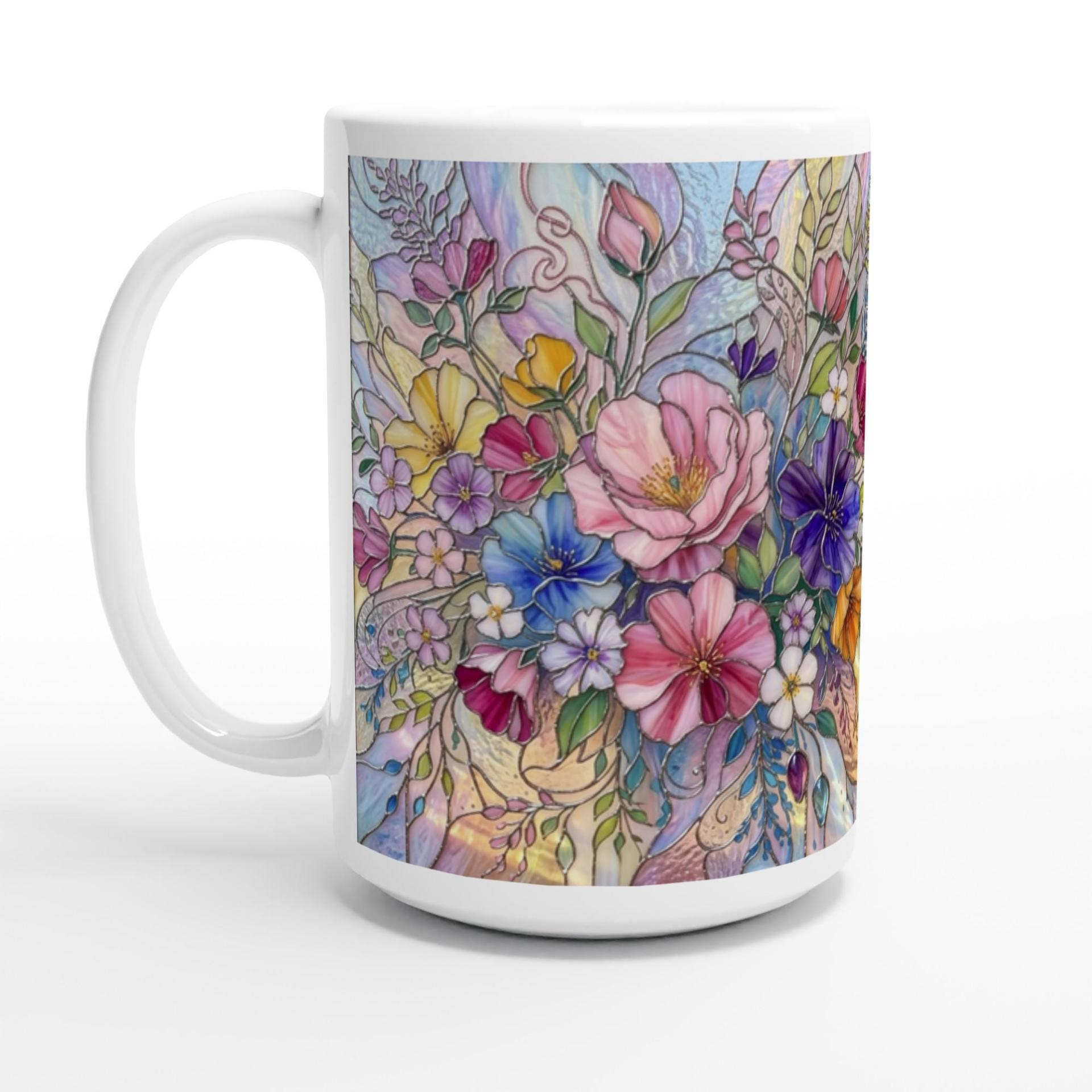 Floral Cups -  Large and Small Ceramic Mugs