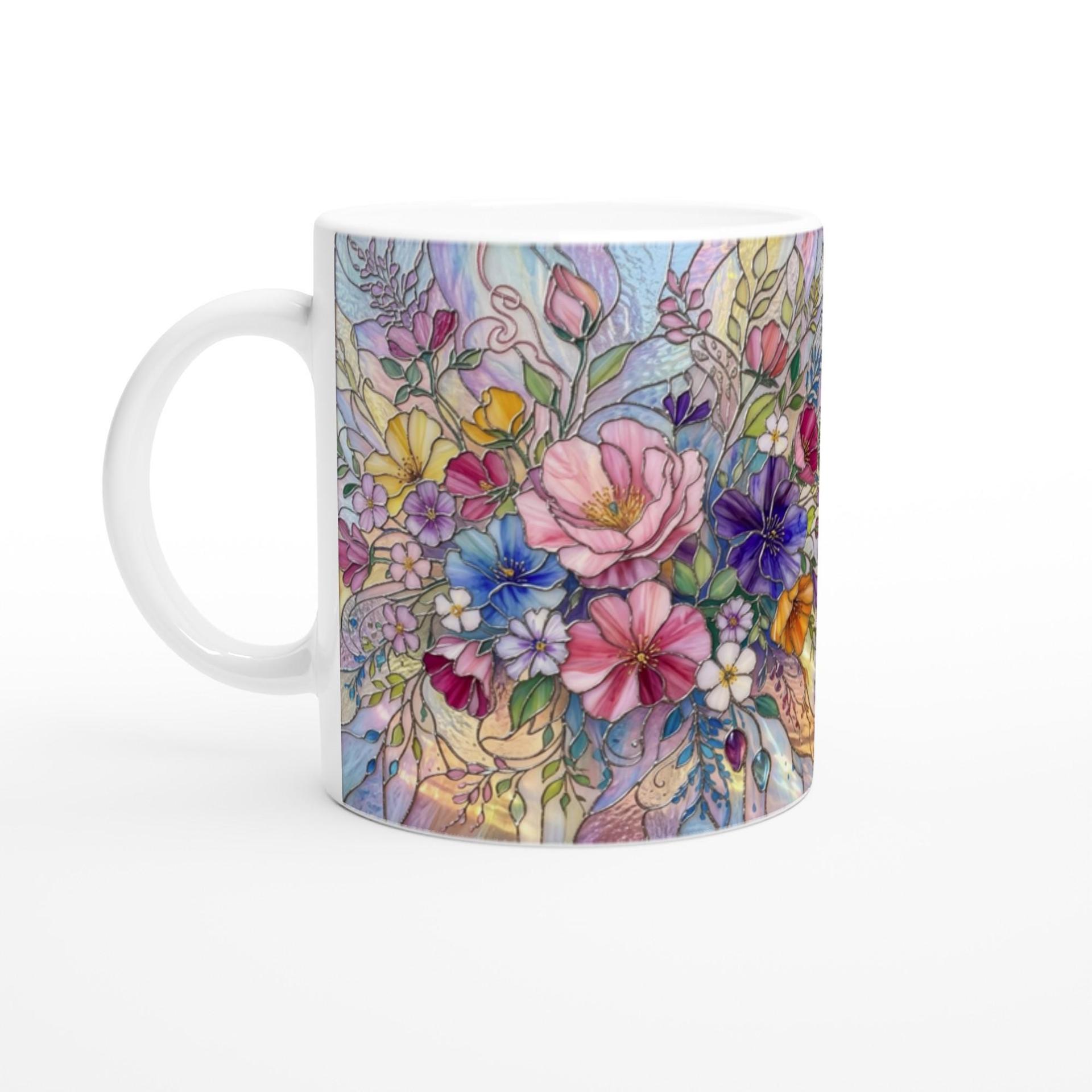 Floral Cups -  Large and Small Ceramic Mugs