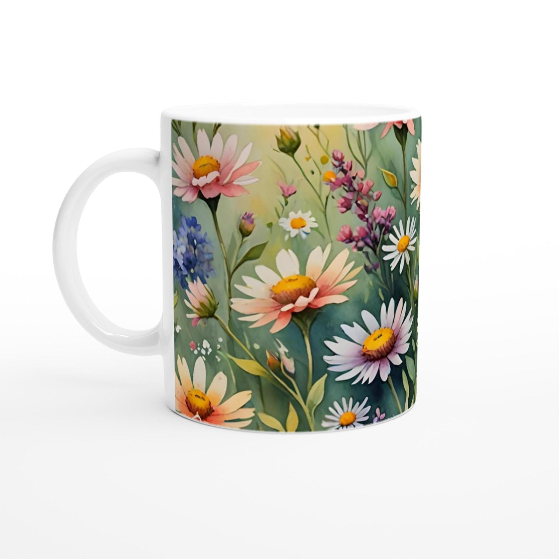 Floral Cups -  Large and Small Ceramic Mugs