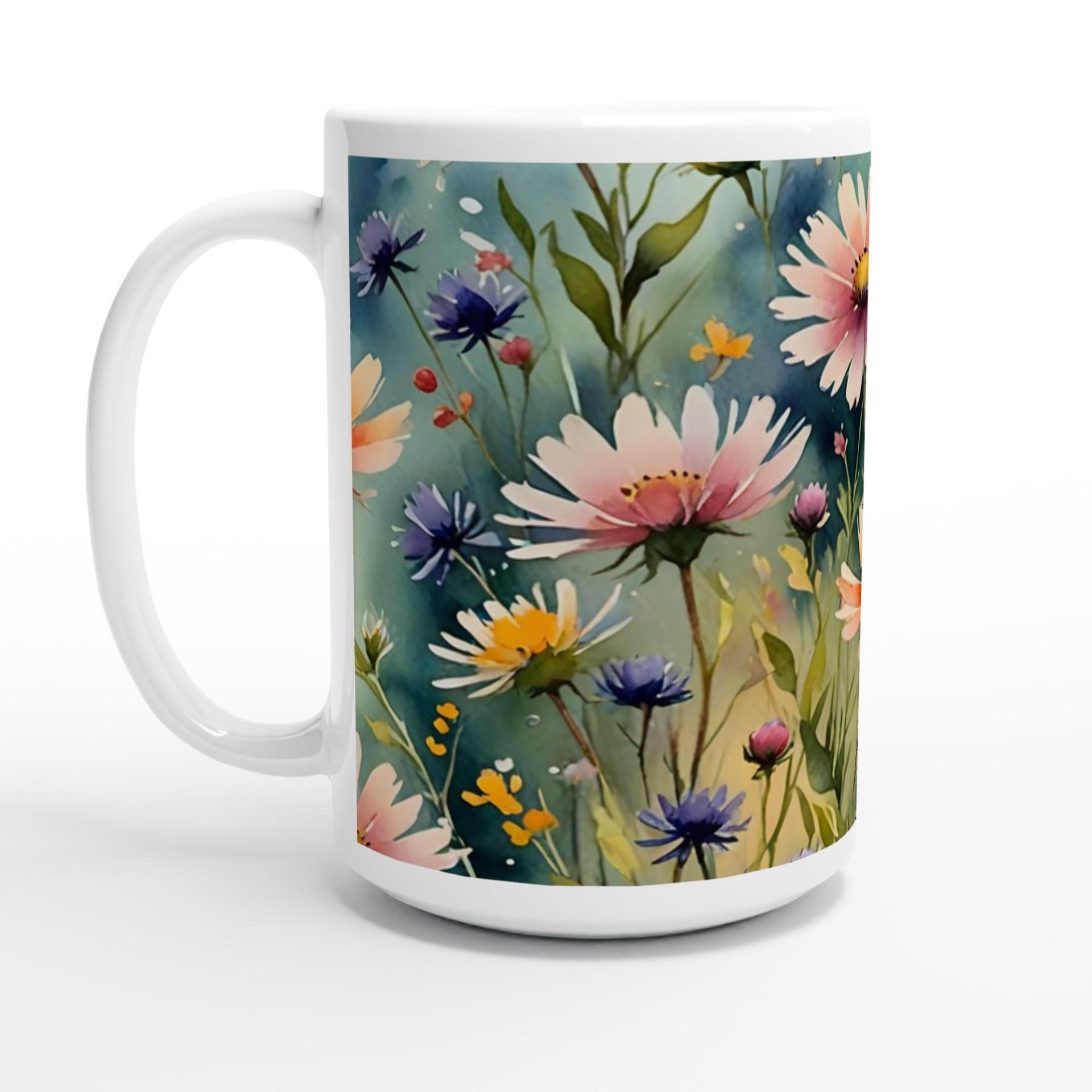 Floral Cups -  Large and Small Ceramic Mugs
