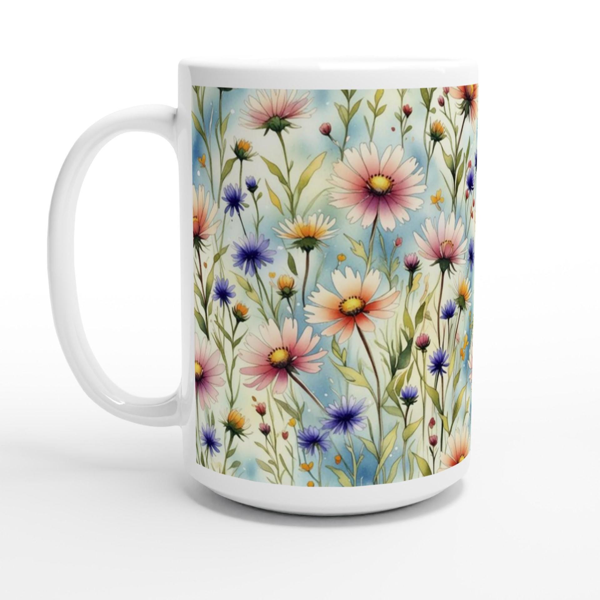 Floral Cups -  Large and Small Ceramic Mugs