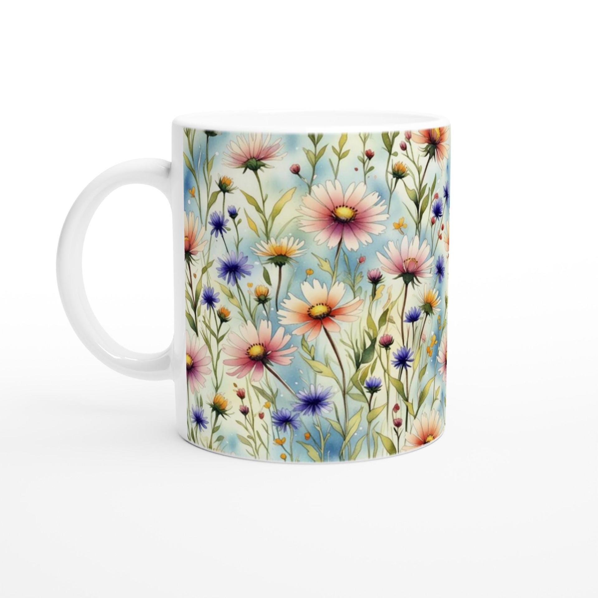Floral Cups -  Large and Small Ceramic Mugs