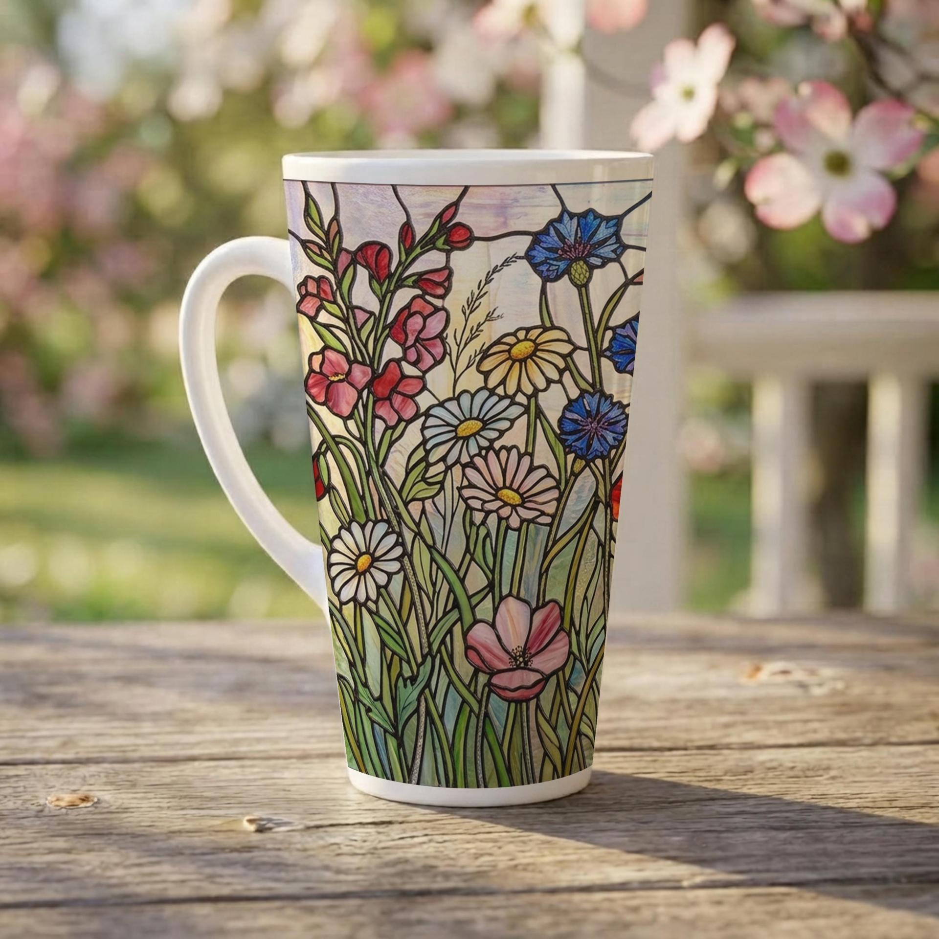 Latte 17oz Ceramic Mug - Coffee or Tea Cup, Extra Tall