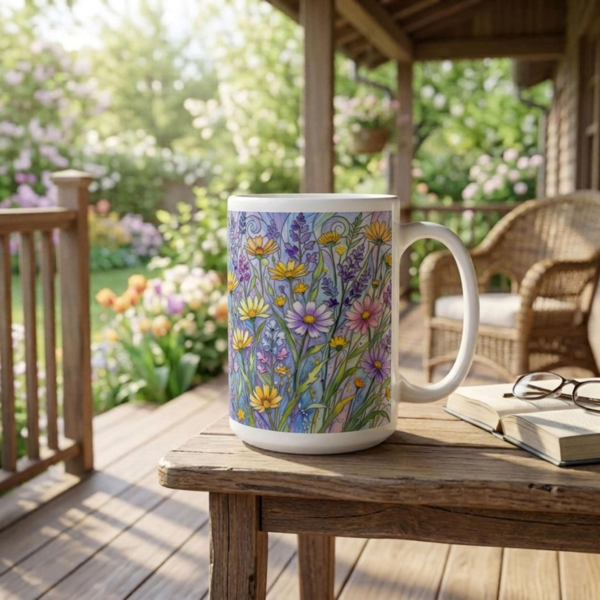 Floral Cups -  Large and Small Ceramic Mugs