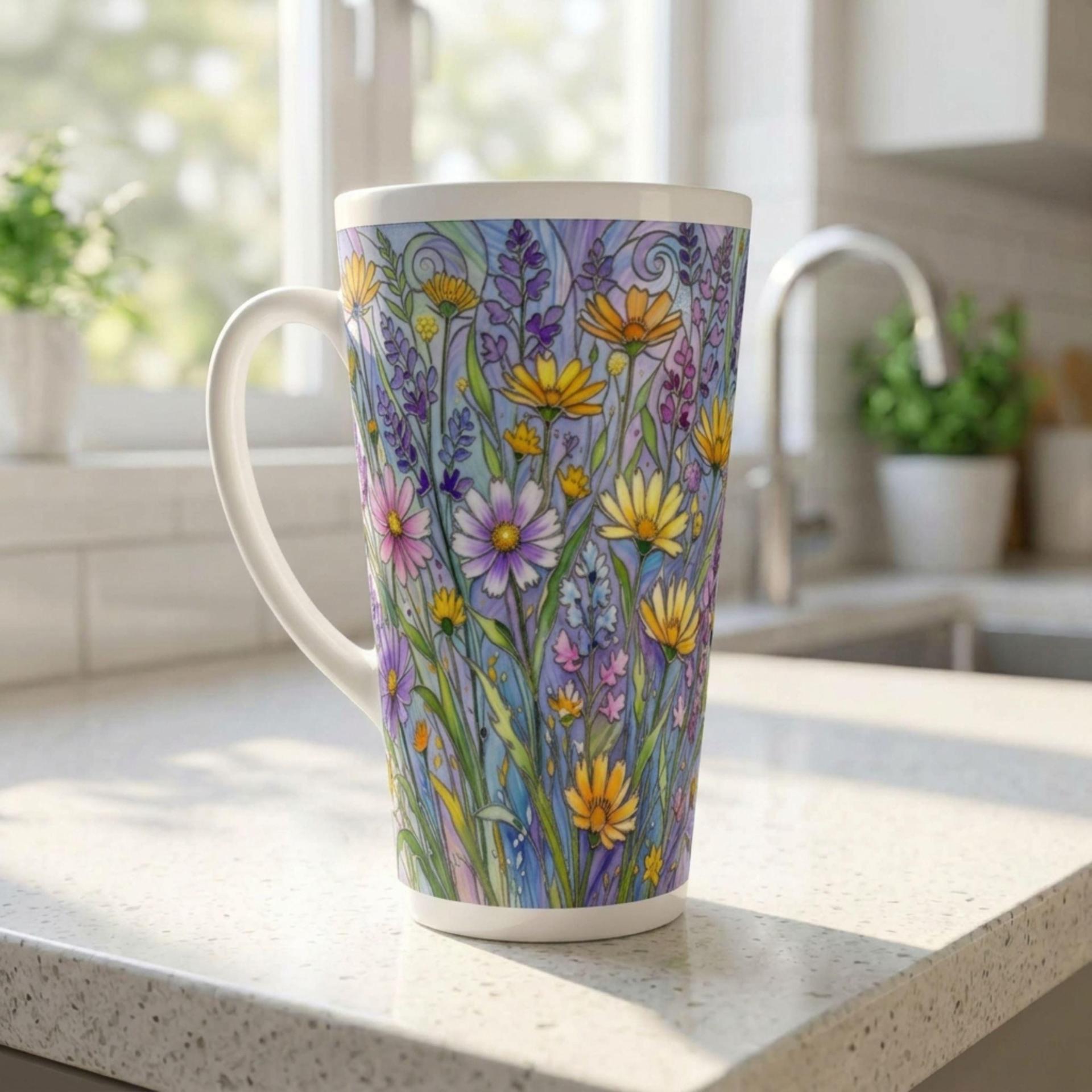 Latte 17oz Ceramic Mug - Coffee or Tea Cup, Extra Tall