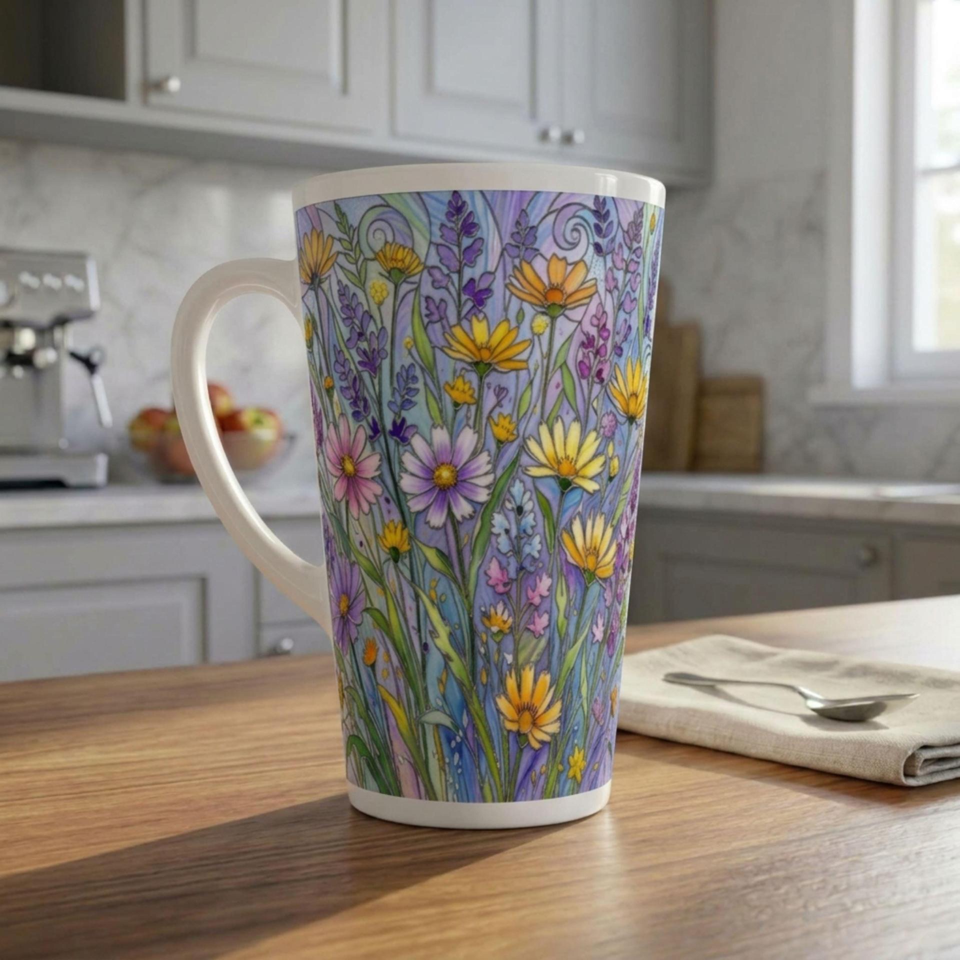 Latte 17oz Ceramic Mug - Coffee or Tea Cup, Extra Tall