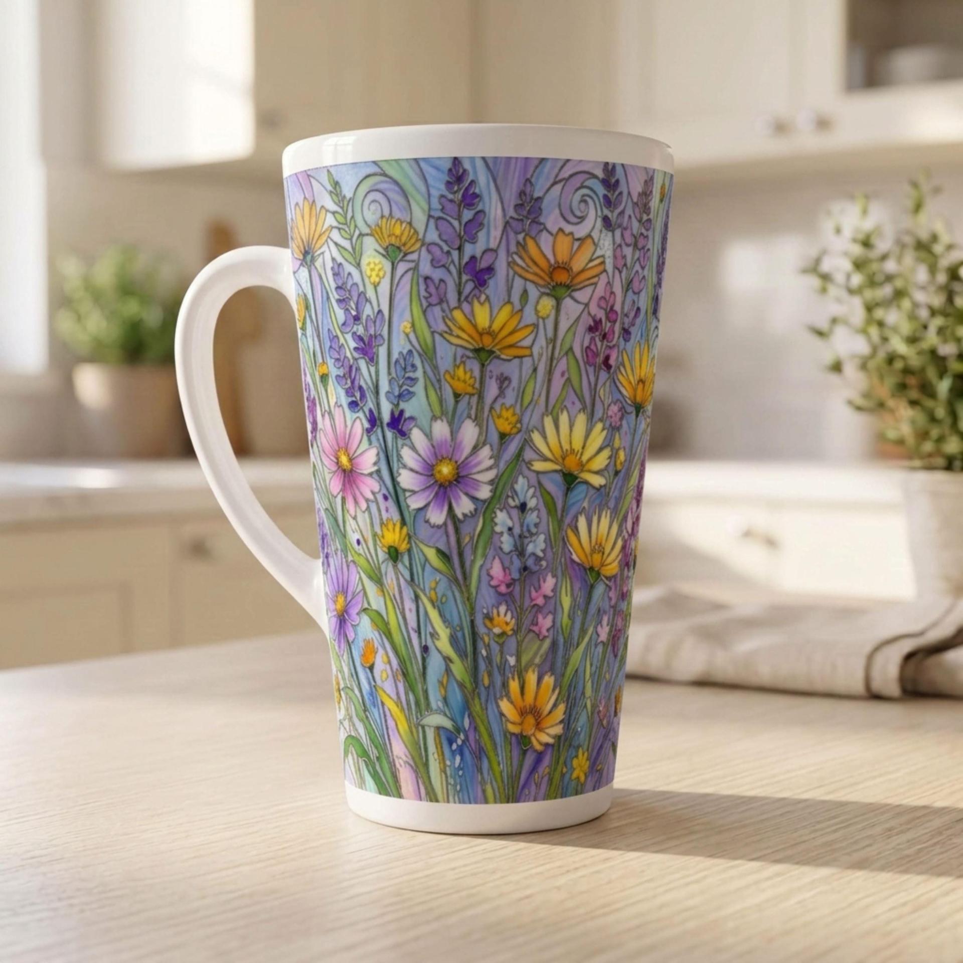 Latte 17oz Ceramic Mug - Coffee or Tea Cup, Extra Tall