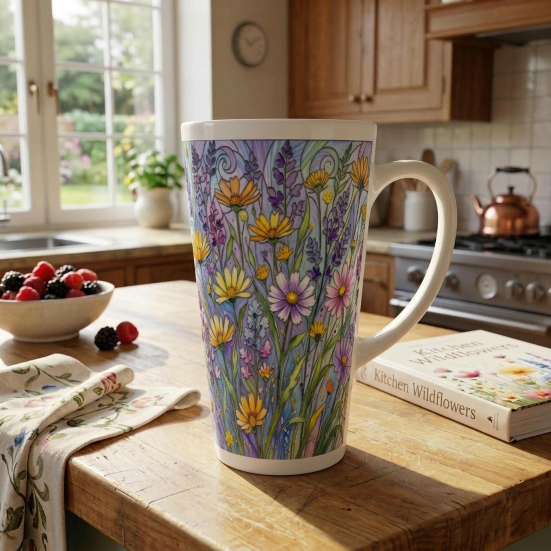 Latte 17oz Ceramic Mug - Coffee or Tea Cup, Extra Tall