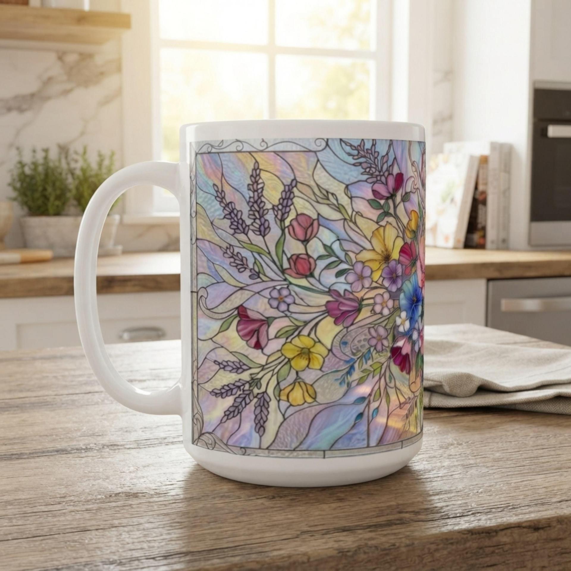 Floral Cups -  Large and Small Ceramic Mugs