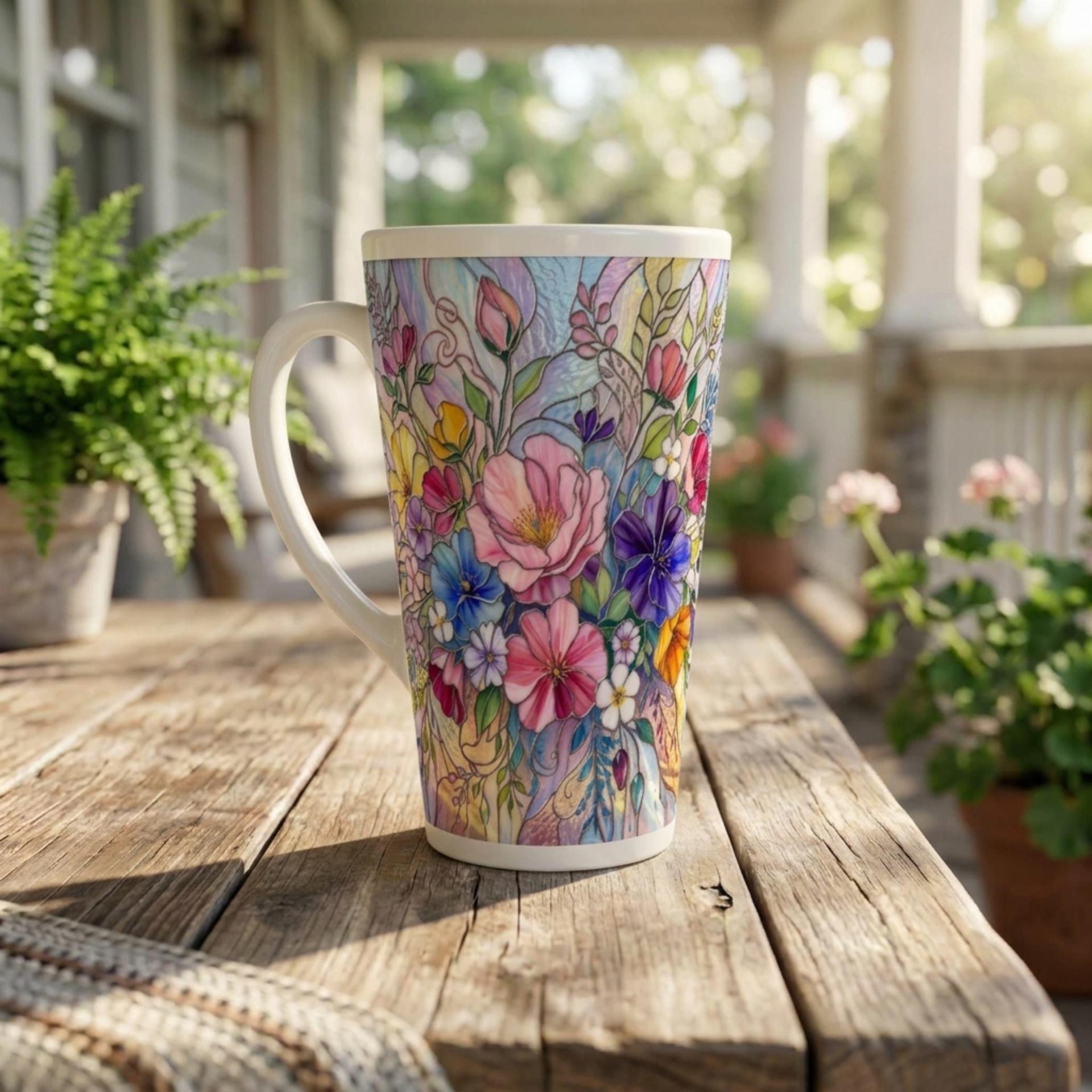 Latte 17oz Ceramic Mug - Coffee or Tea Cup, Extra Tall