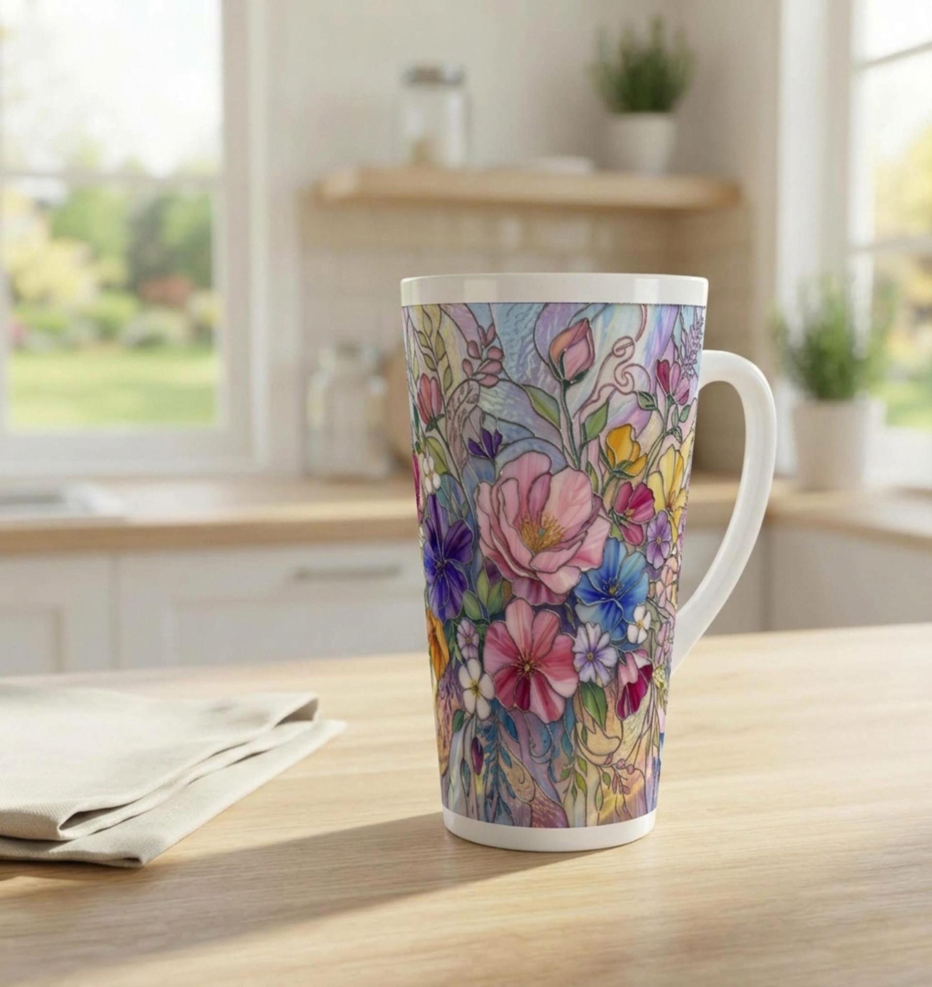 Latte 17oz Ceramic Mug - Coffee or Tea Cup, Extra Tall