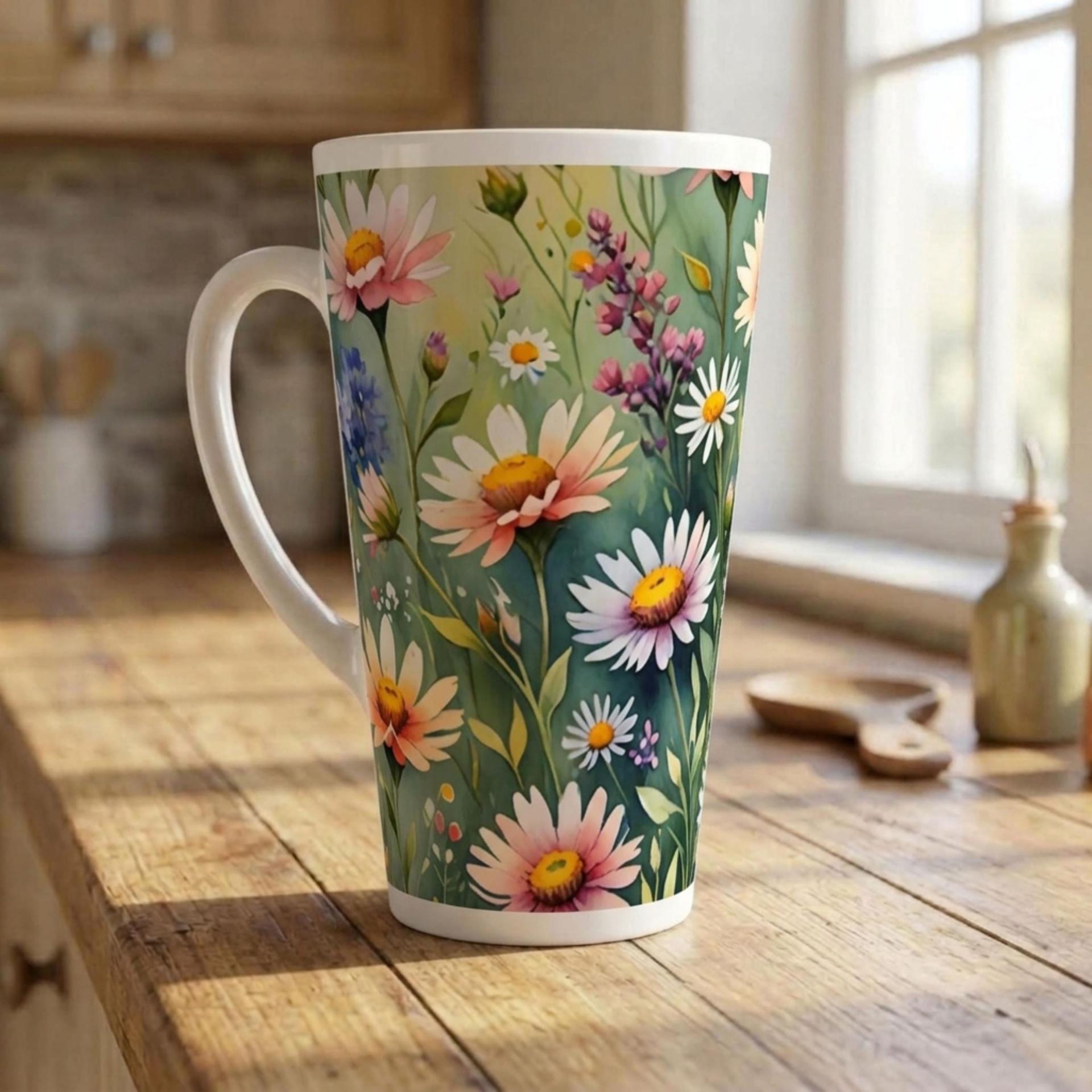 Latte 17oz Ceramic Mug - Coffee or Tea Cup, Extra Tall