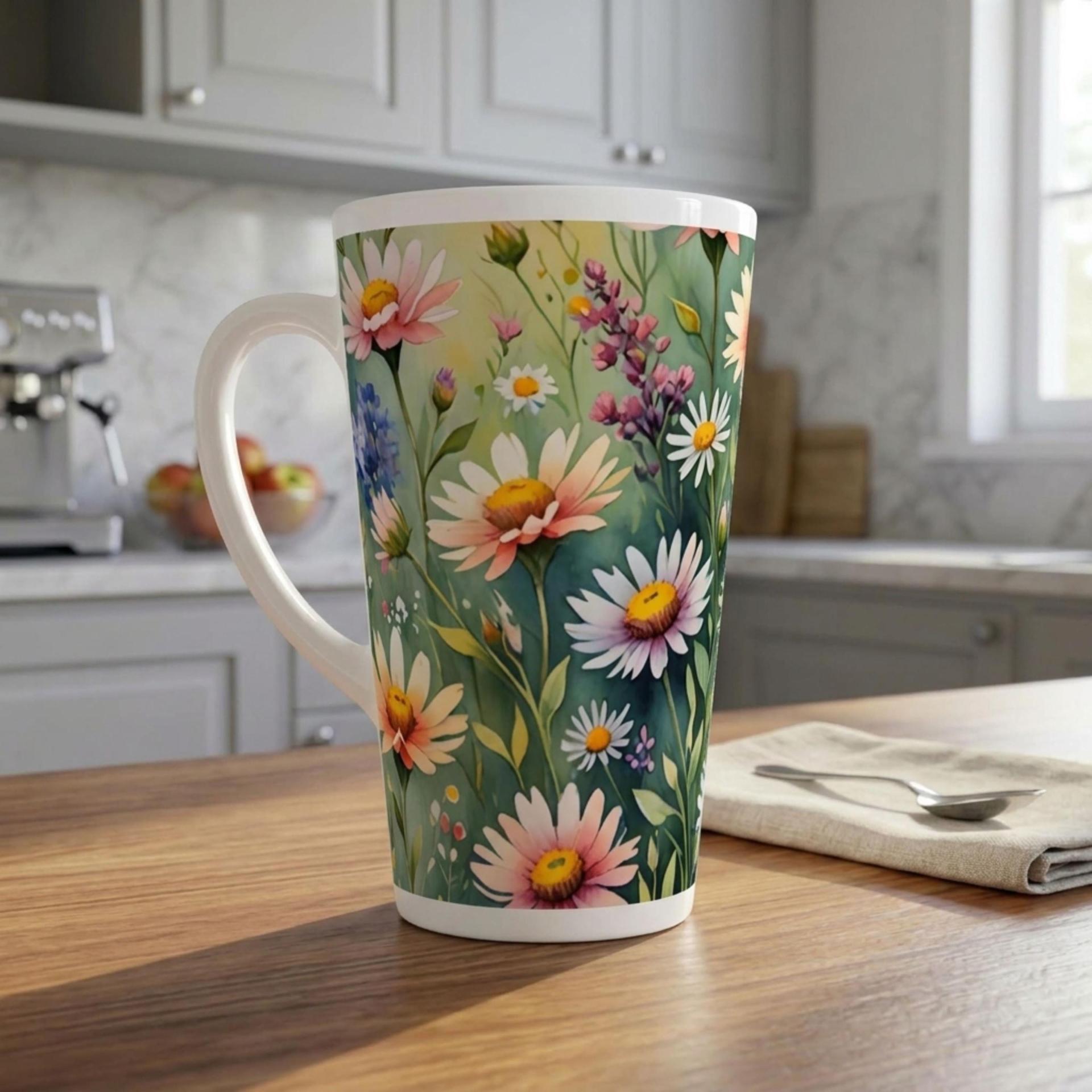 Latte 17oz Ceramic Mug - Coffee or Tea Cup, Extra Tall