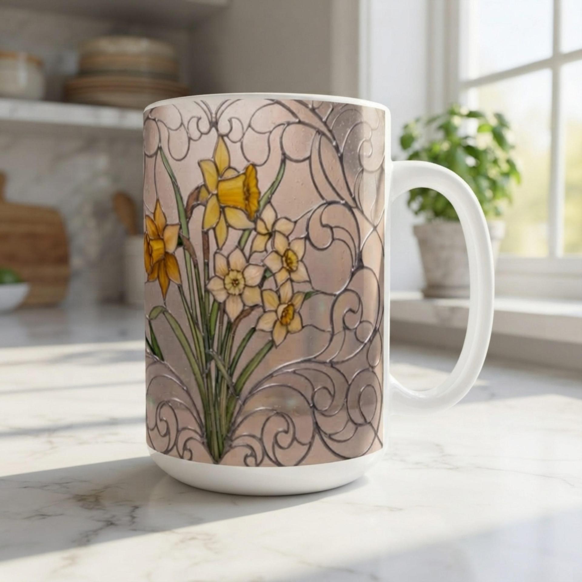 Floral Cups -  Large and Small Ceramic Mugs