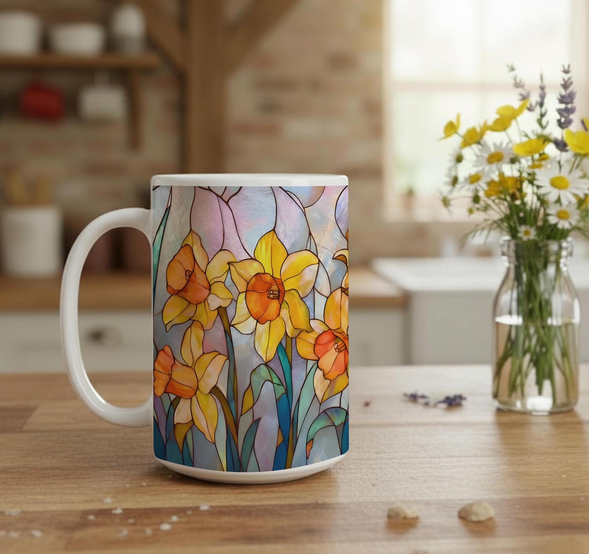 Floral Cups -  Large and Small Ceramic Mugs