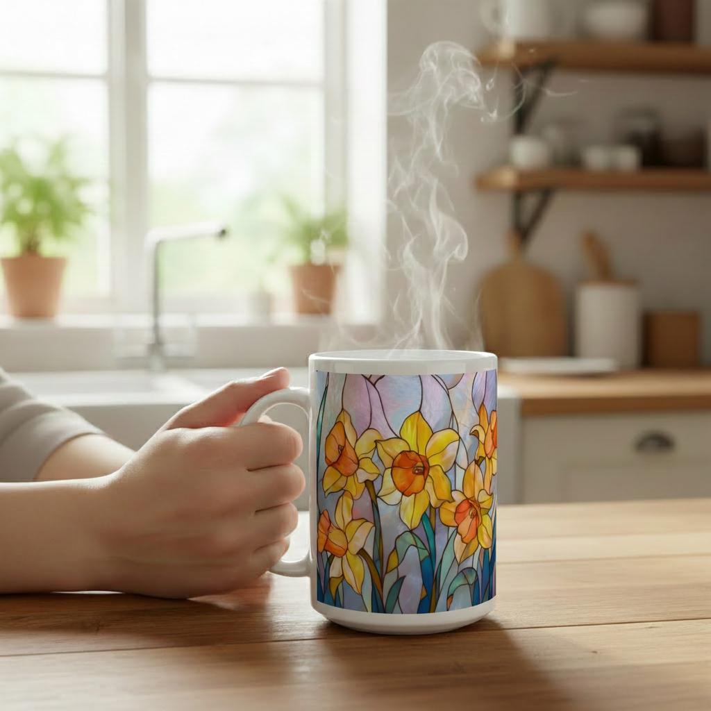 Floral Cups -  Large and Small Ceramic Mugs