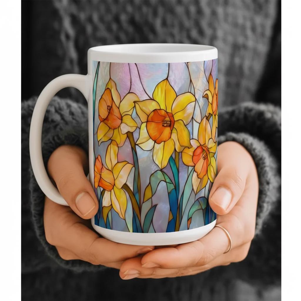 Floral Cups -  Large and Small Ceramic Mugs
