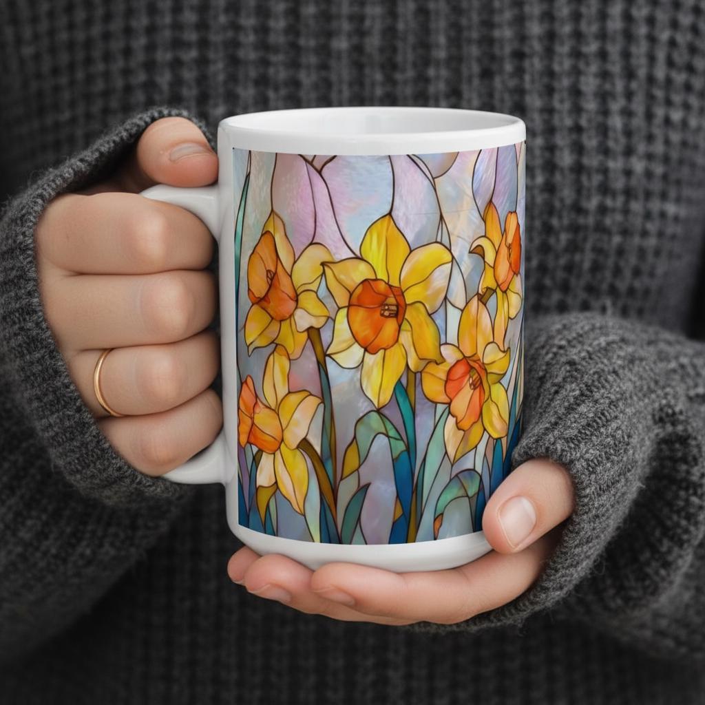 Floral Cups -  Large and Small Ceramic Mugs