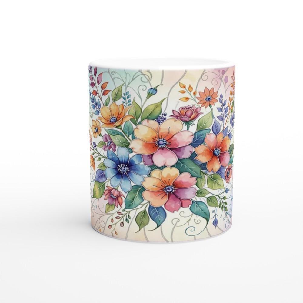 Floral Cups -  Large and Small Ceramic Mugs