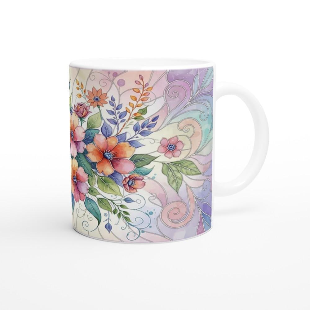 Floral Cups -  Large and Small Ceramic Mugs