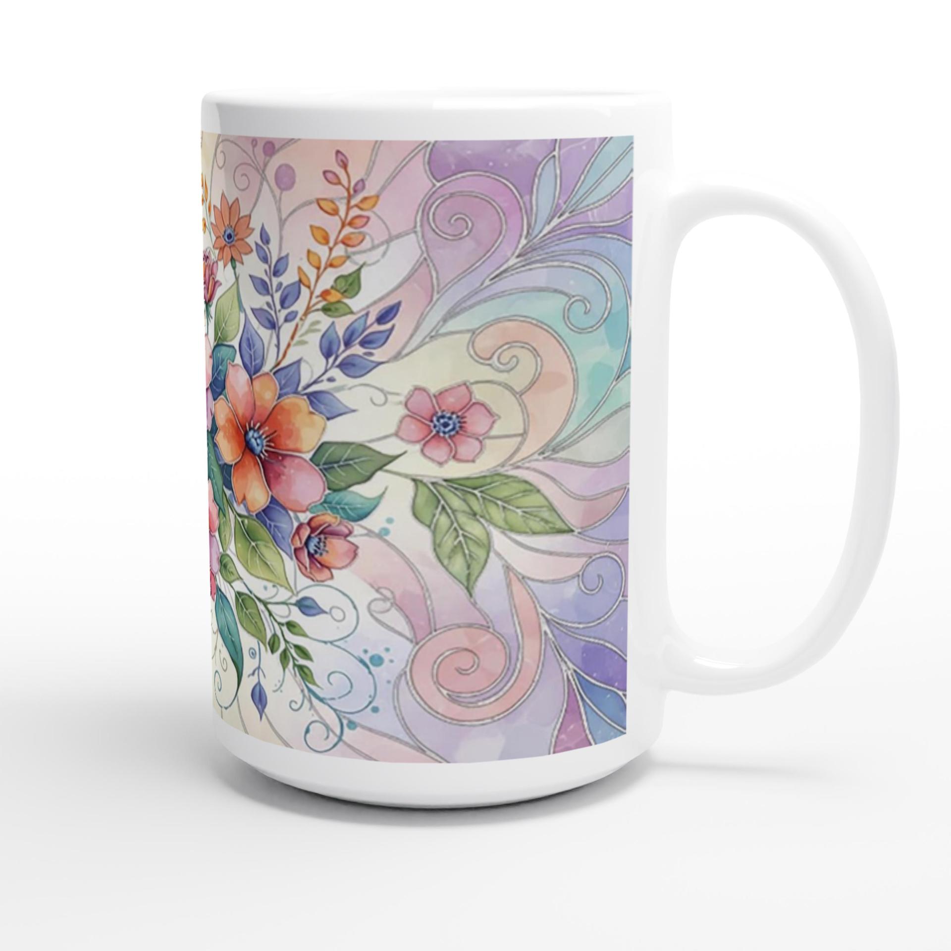 Floral Cups -  Large and Small Ceramic Mugs