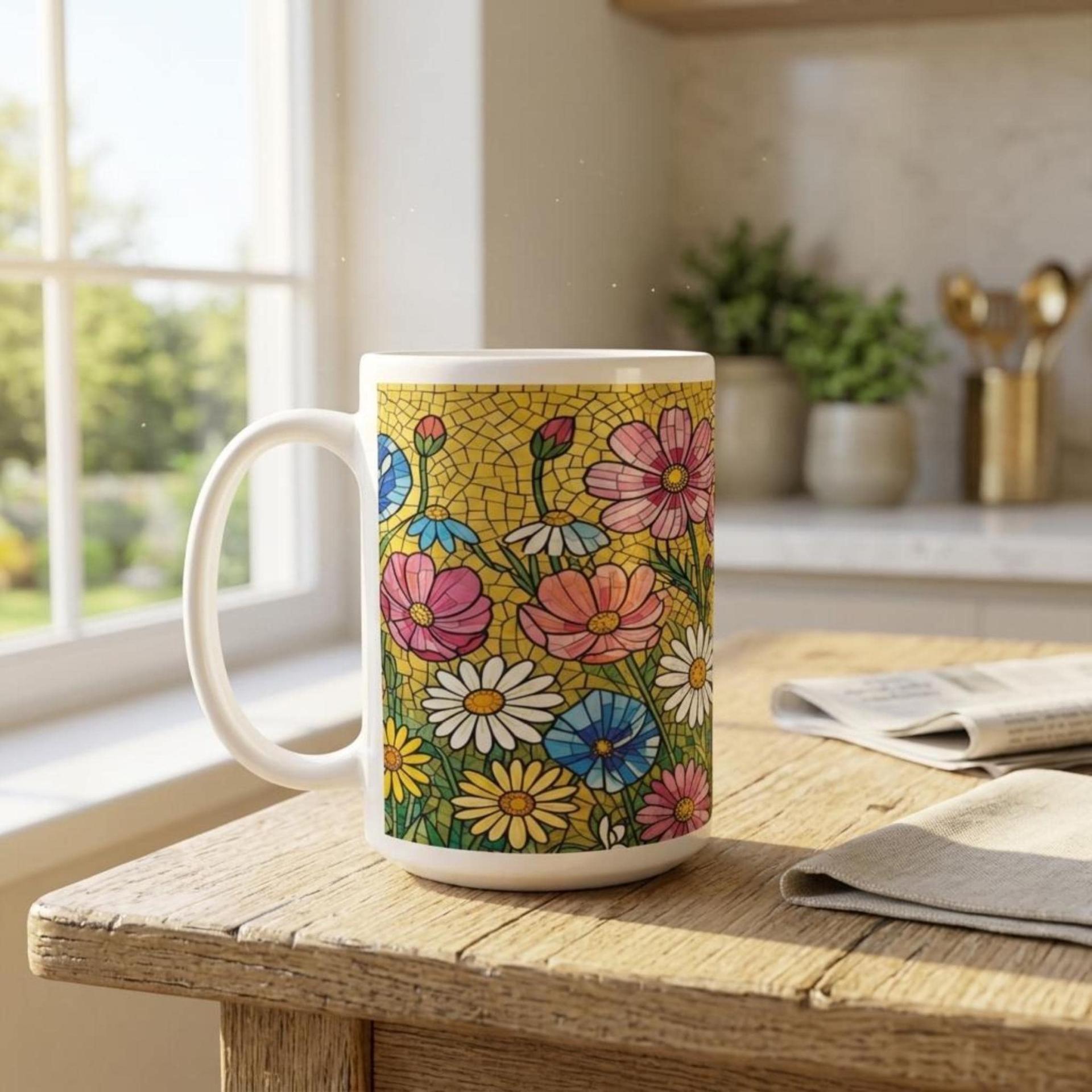 Floral Cups -  Large and Small Ceramic Mugs