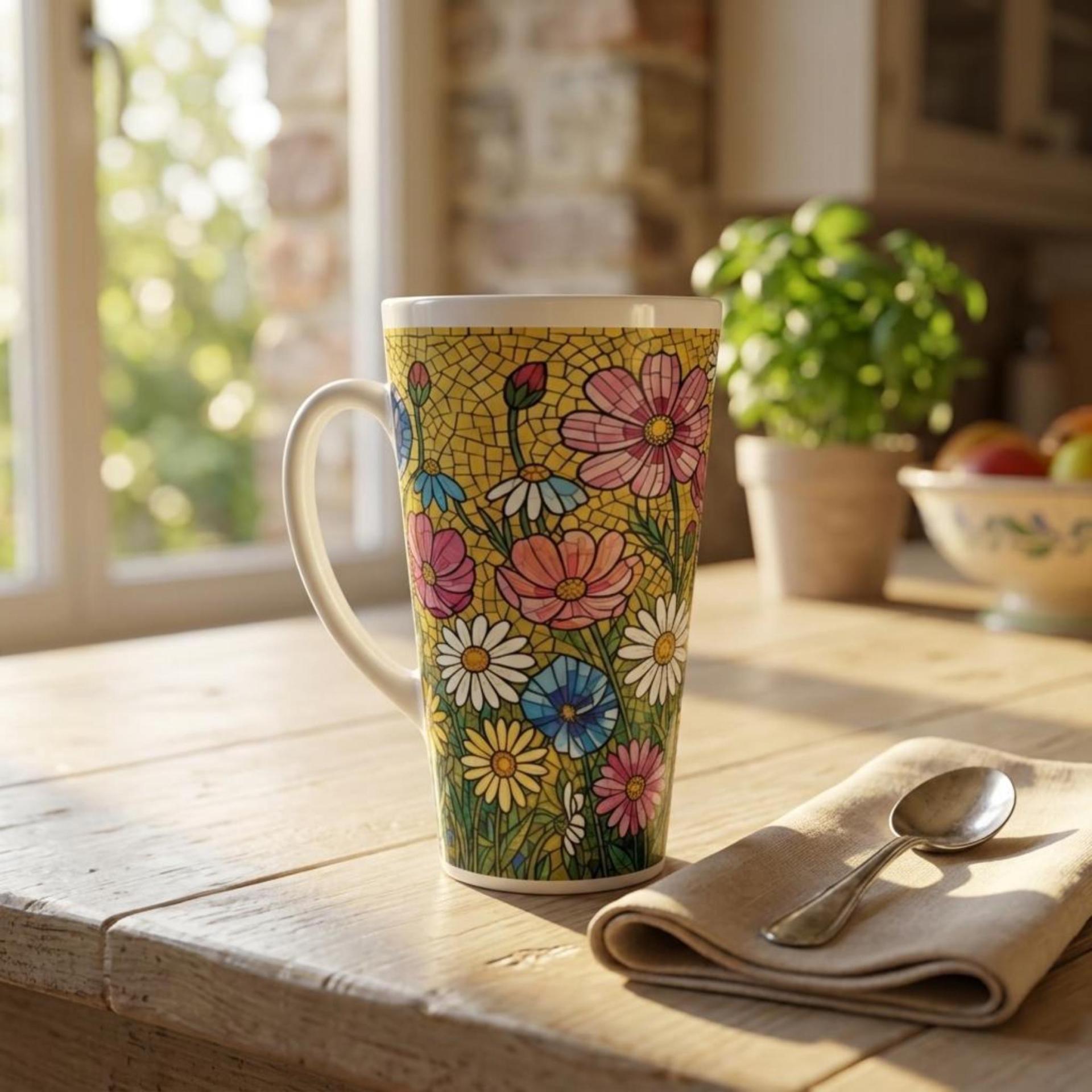 Latte 17oz Ceramic Mug - Coffee or Tea Cup, Extra Tall