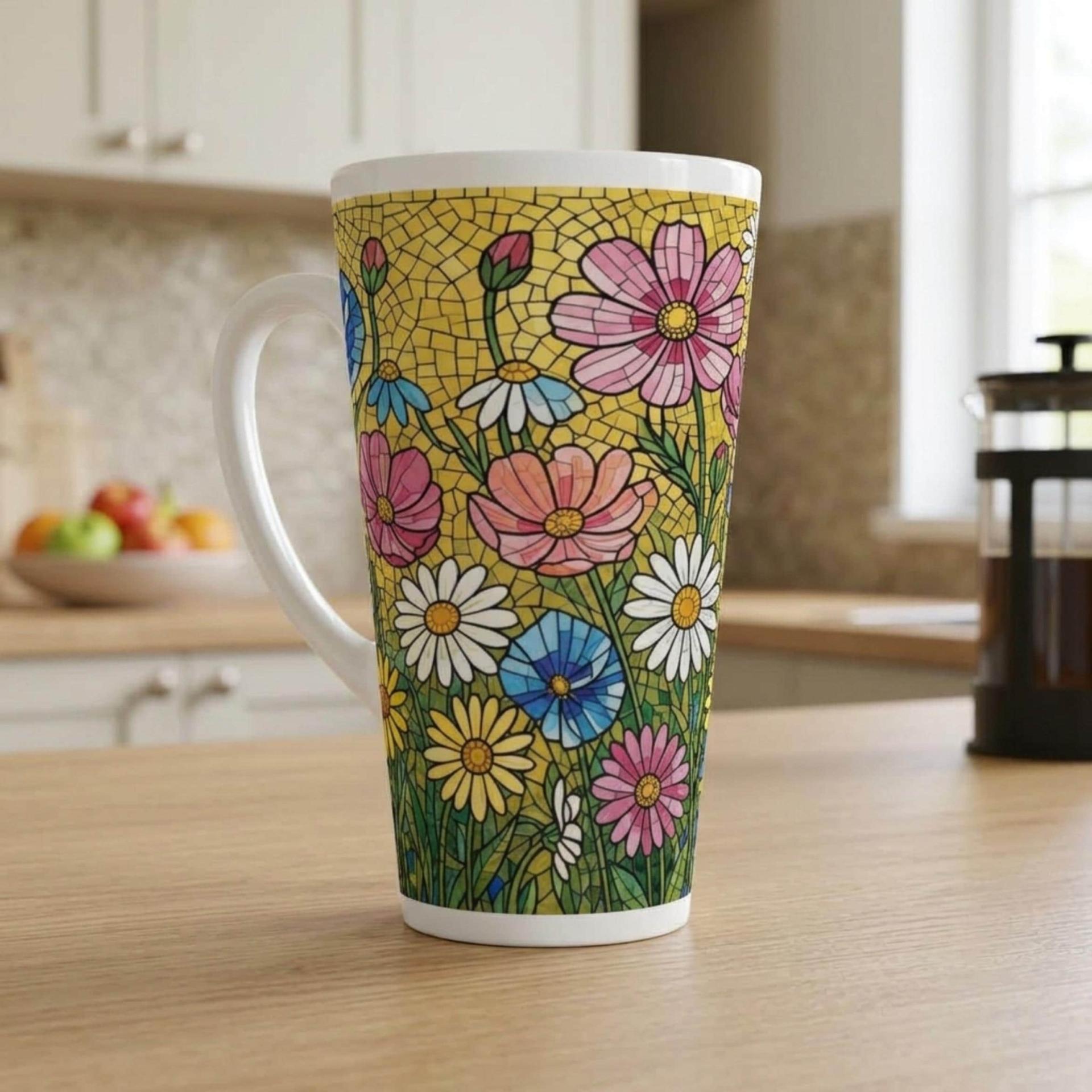 Latte 17oz Ceramic Mug - Coffee or Tea Cup, Extra Tall