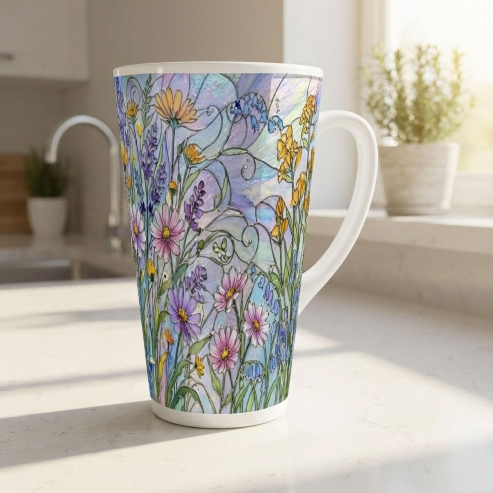 Latte 17oz Ceramic Mug - Coffee or Tea Cup, Extra Tall