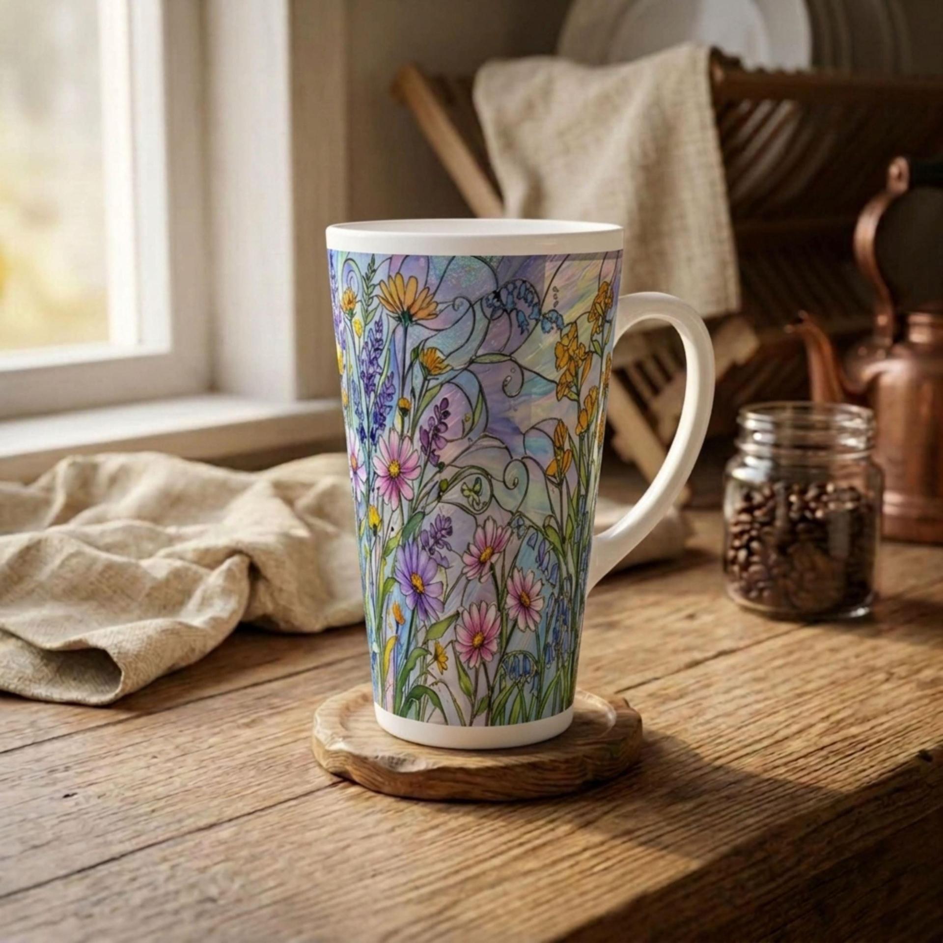 Latte 17oz Ceramic Mug - Coffee or Tea Cup, Extra Tall