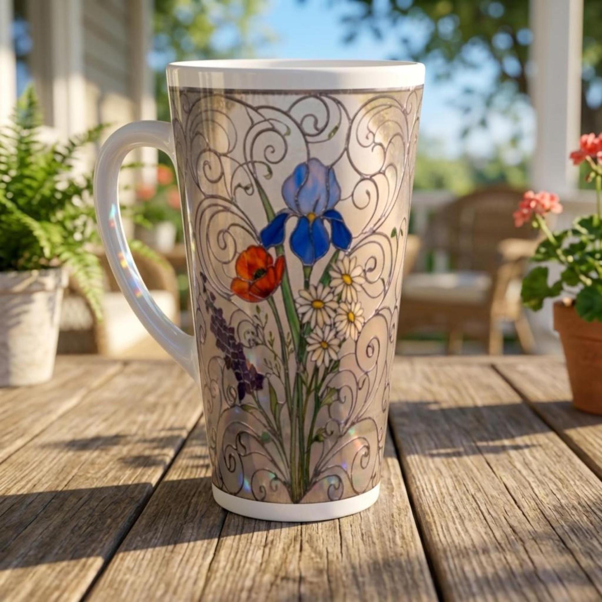 Latte 17oz Ceramic Mug - Coffee or Tea Cup, Extra Tall