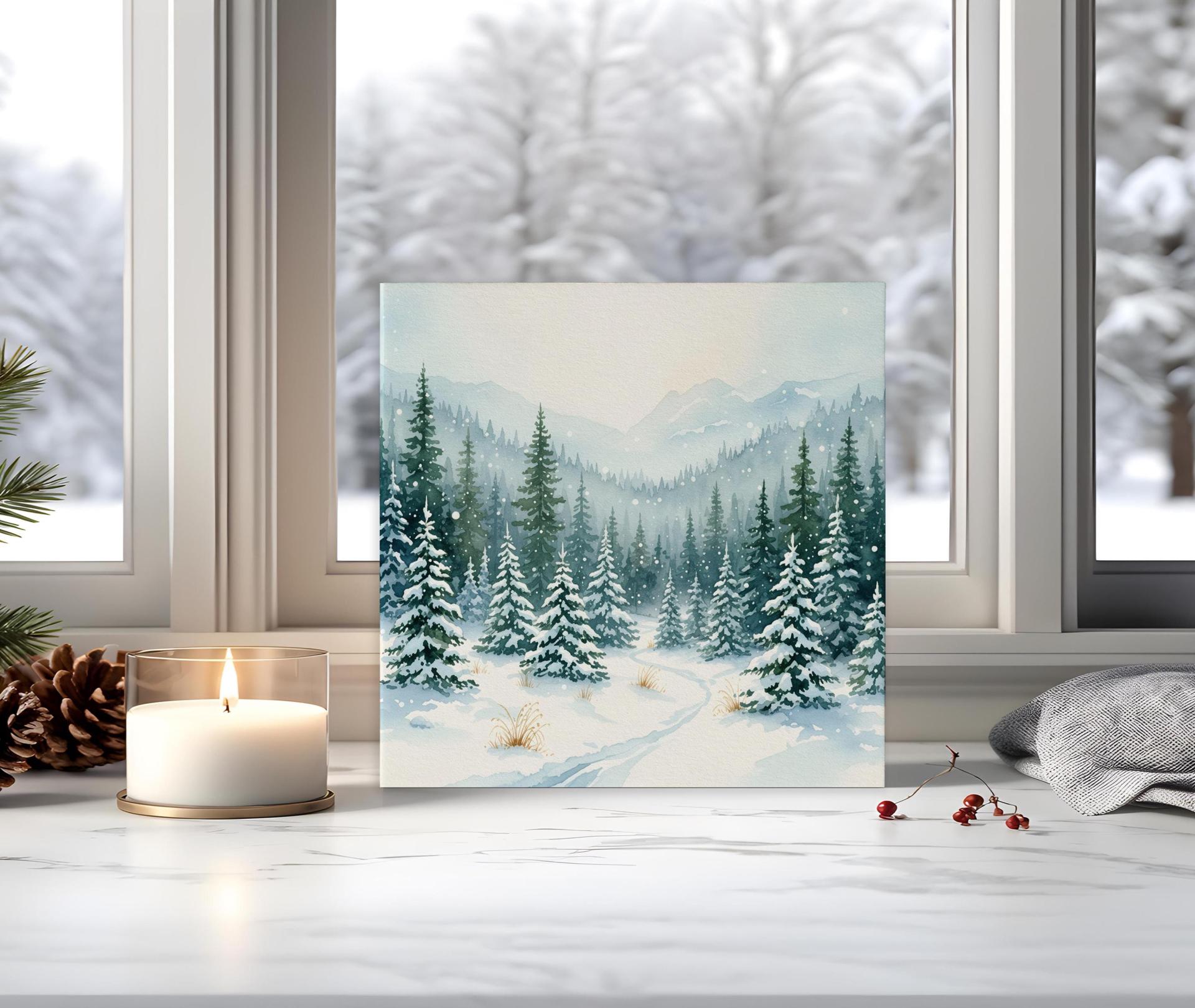 Christmas Gift Cards, Large Note Card, Money Card