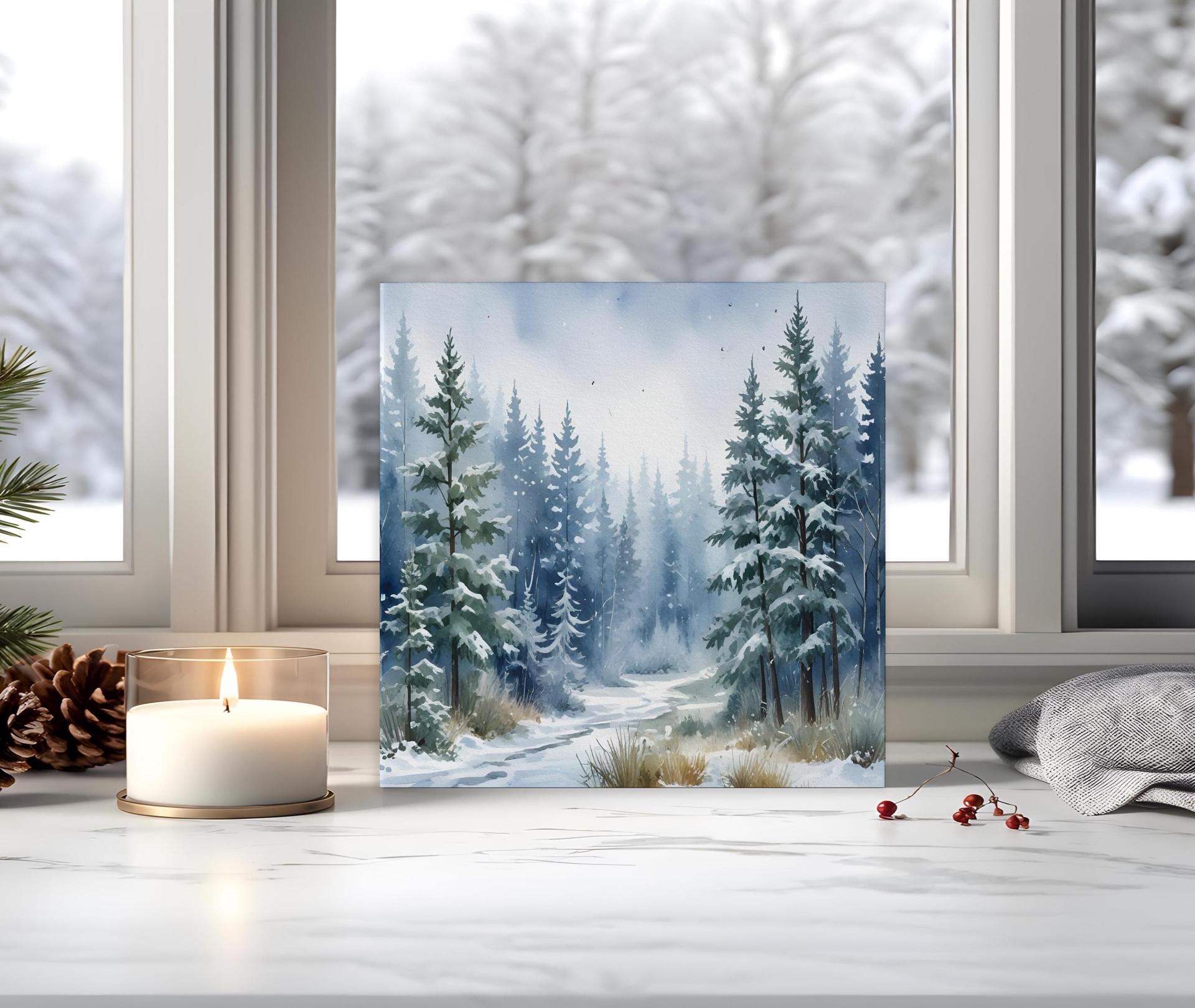 Christmas Gift Cards, Large Note Card, Money Card