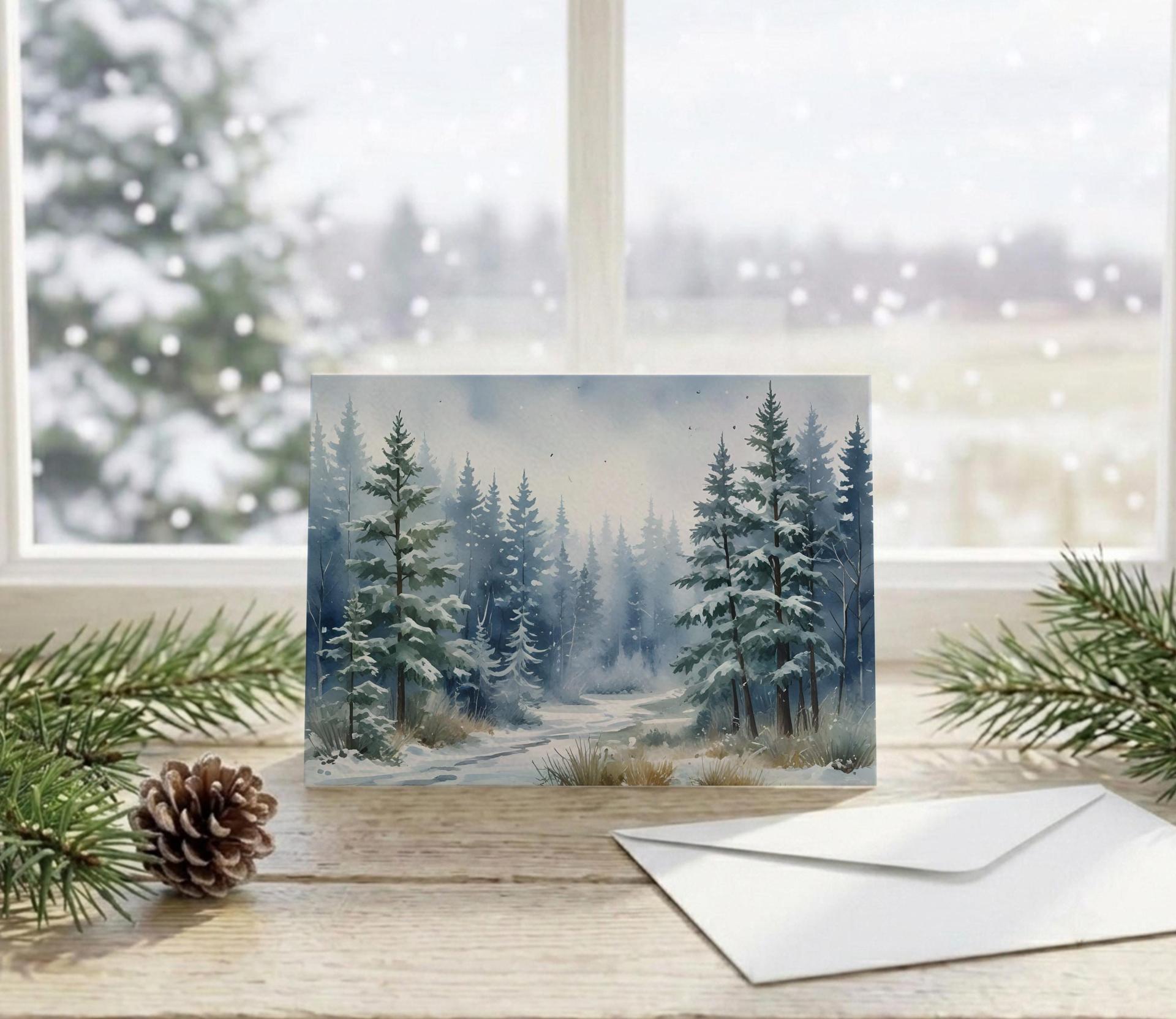 Christmas Gift Cards, Large Note Card, Money Card