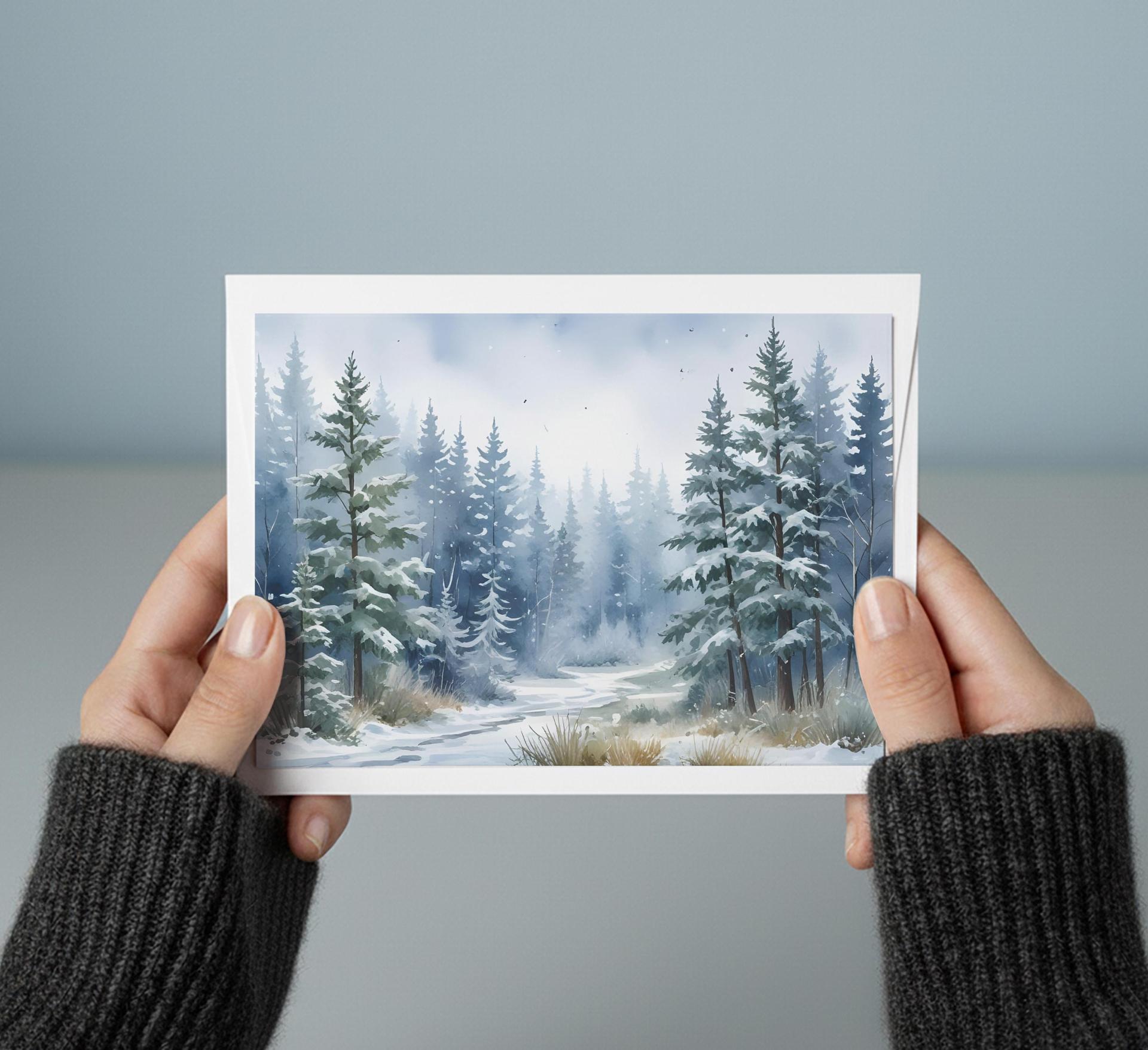 Christmas Gift Cards, Large Note Card, Money Card