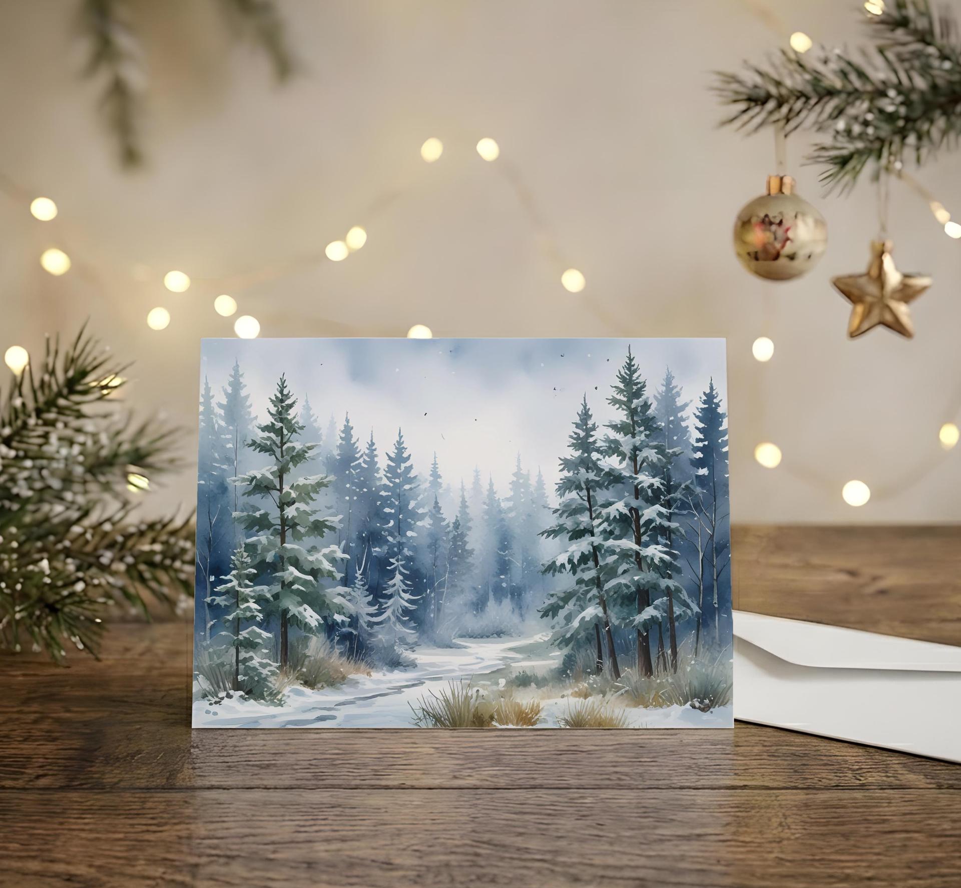 Christmas Gift Cards, Large Note Card, Money Card