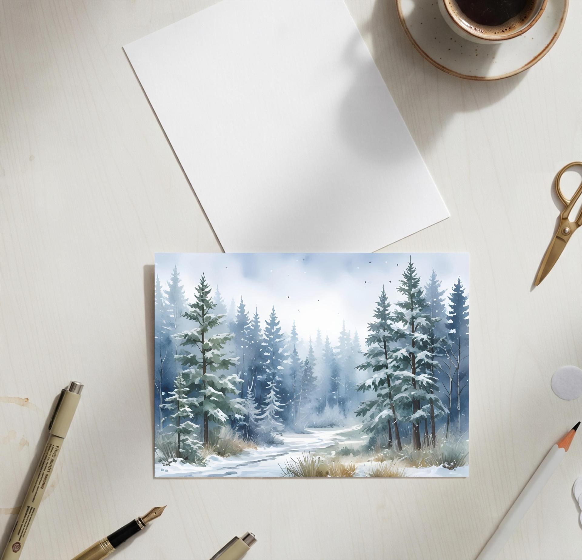 Christmas Gift Cards, Large Note Card, Money Card