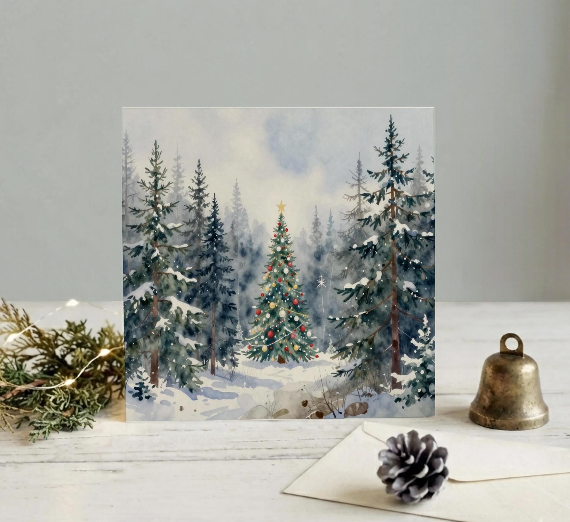 Christmas Gift Cards, Large Note Card, Money Card
