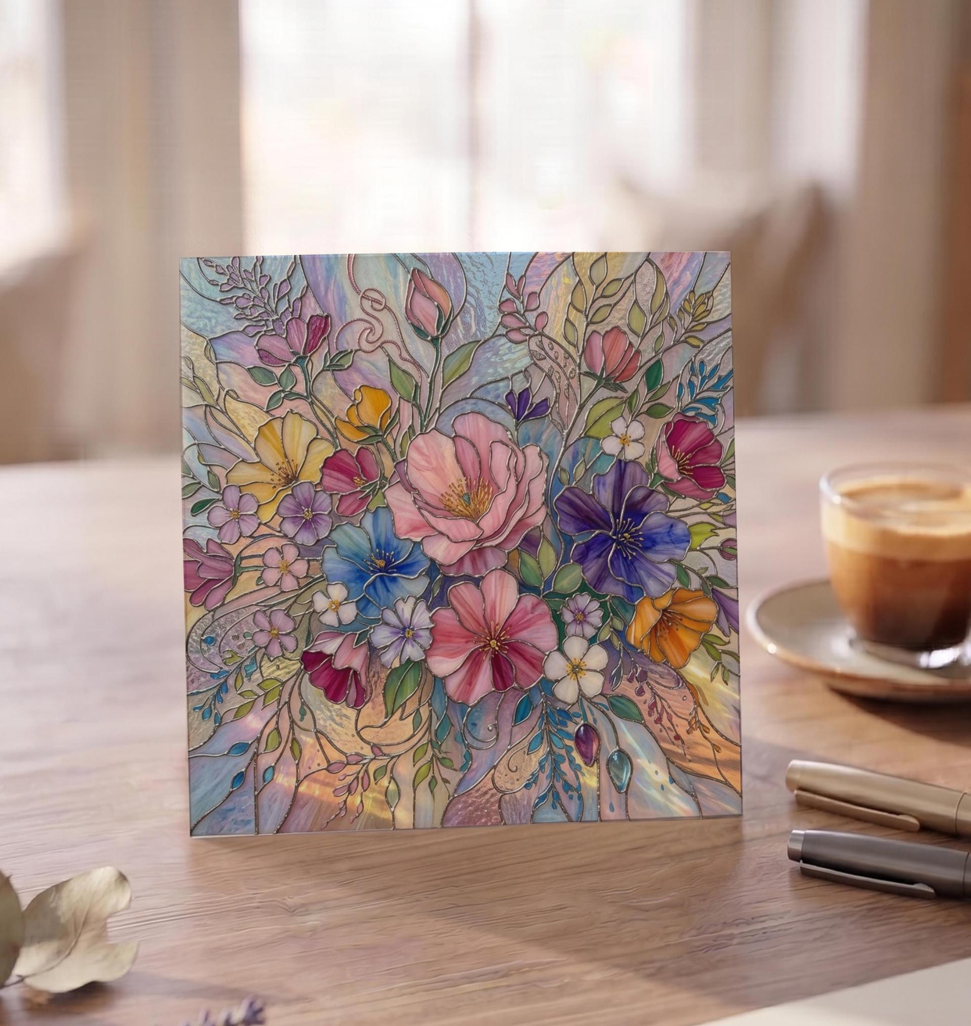 Flowers - Original Art Card - Single Card or Bulk 10 Pack of Gift Cards