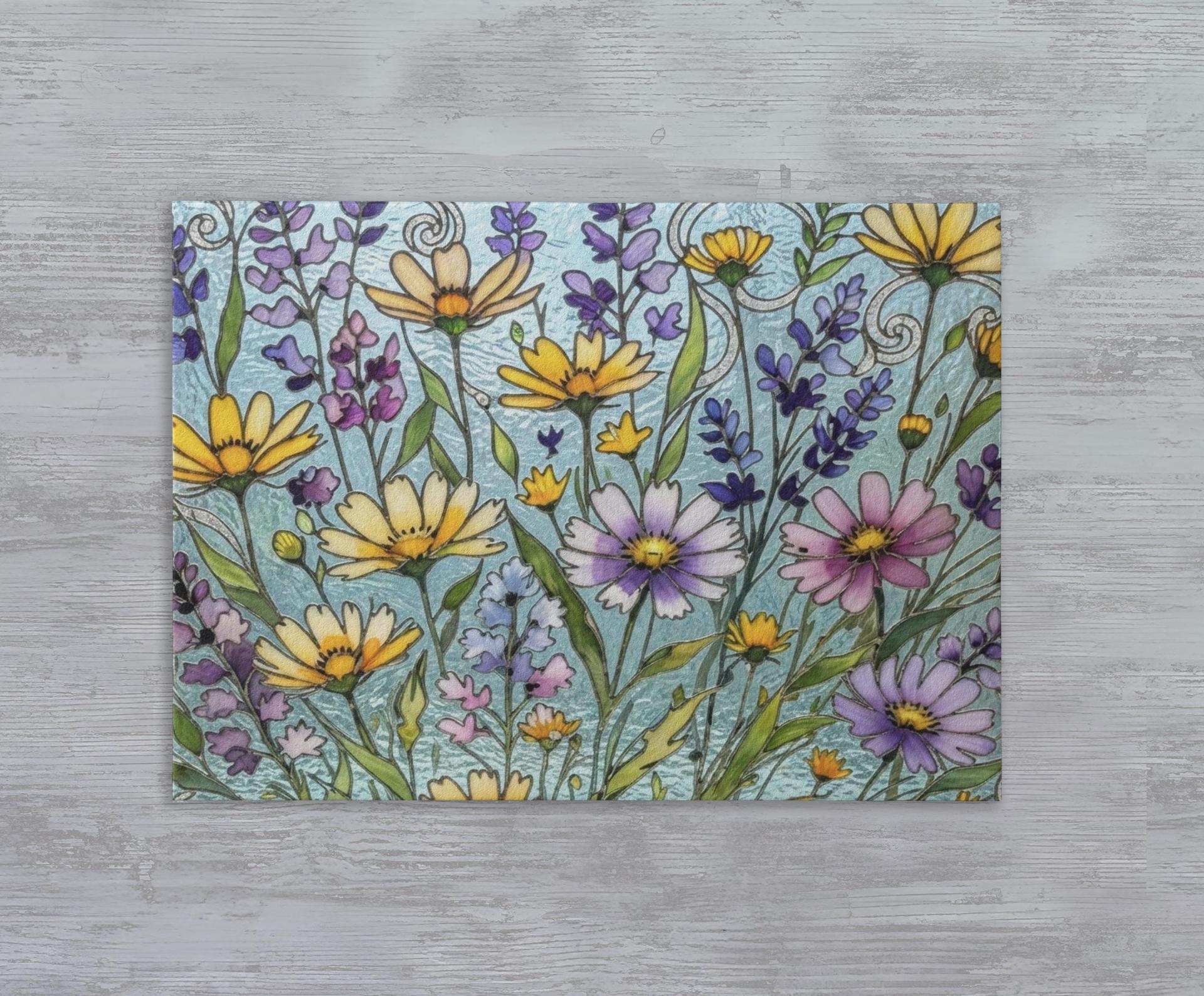 Flowers - Original Art Card - Single Card or Bulk 10 Pack of Gift Cards