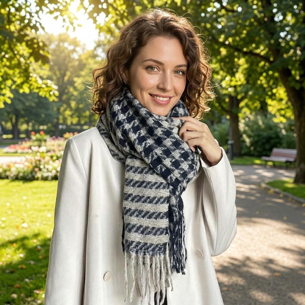 Winter Scarf, Unisex Wide Scarf, Blanket Shawl, Wrap