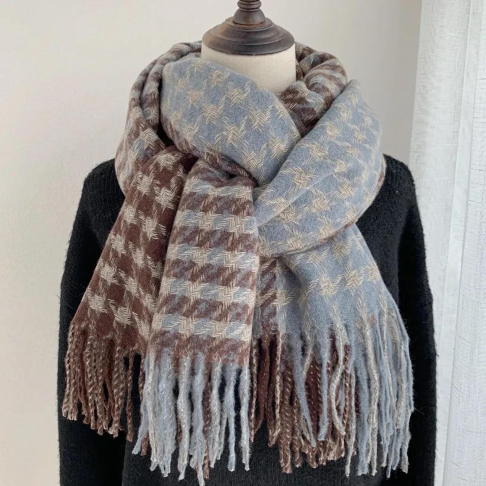 Winter Scarf, Unisex Wide Scarf, Blanket Shawl, Wrap