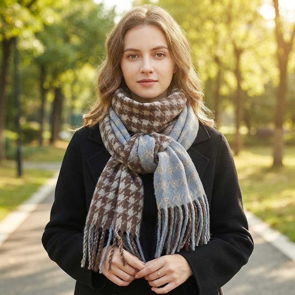 Winter Scarf, Unisex Wide Scarf, Blanket Shawl, Wrap